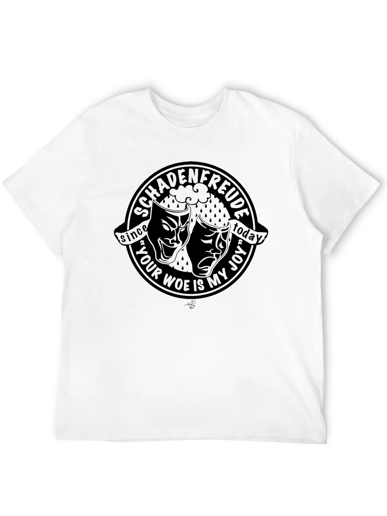 Schadenfreude Drama Masks Graphic T-Shirt