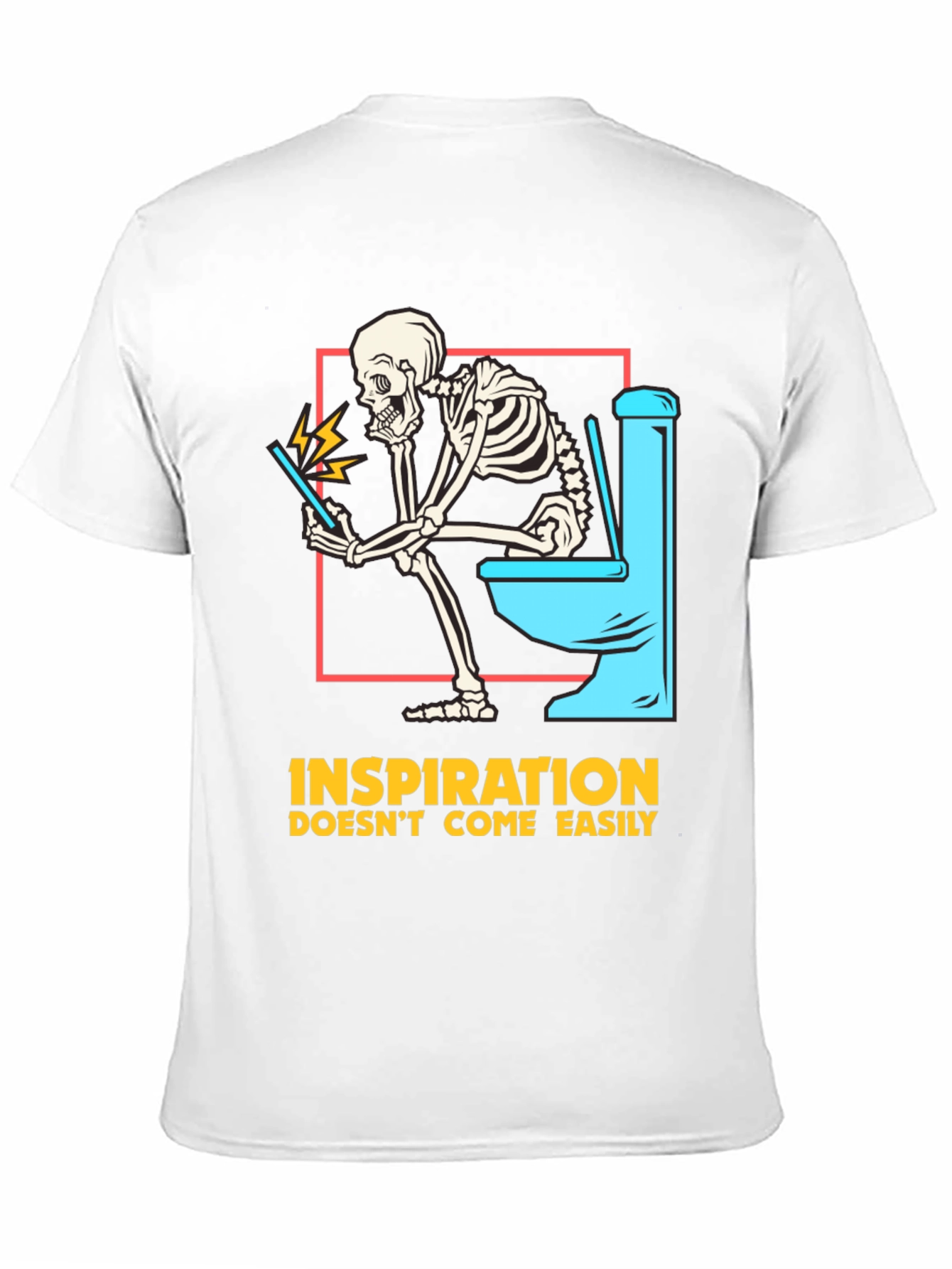 Inspiration T-Shirt - Funny Skeleton on Toilet Design