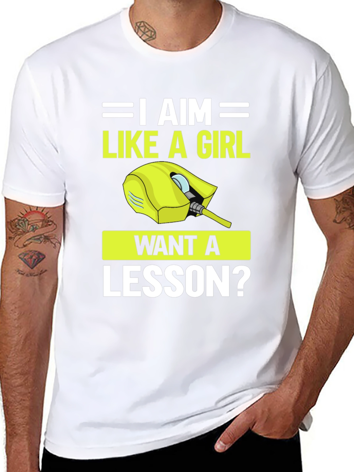 I Aim Like A Girl T-Shirt Gaming Style