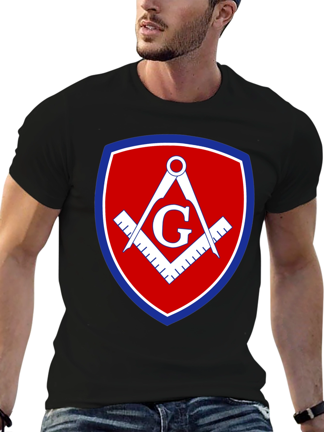 Masonic Symbol Black T-Shirt