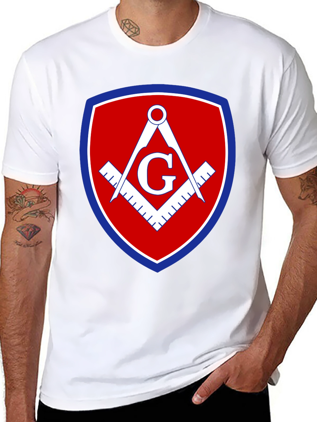 Masonic Symbol Black T-Shirt