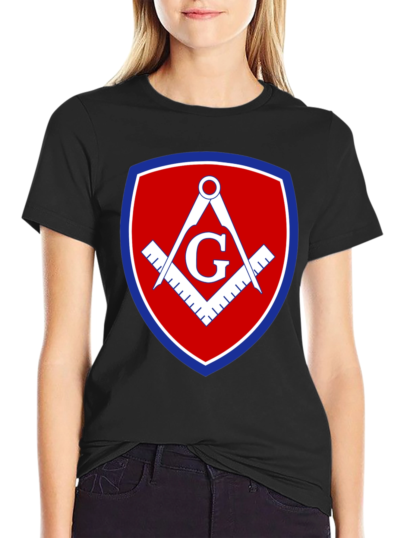 Masonic Symbol Black T-Shirt