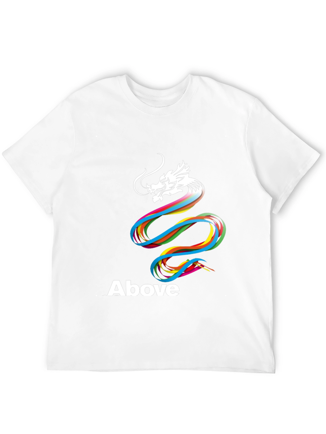 Rainbow Dragon Above Graphic T-Shirt