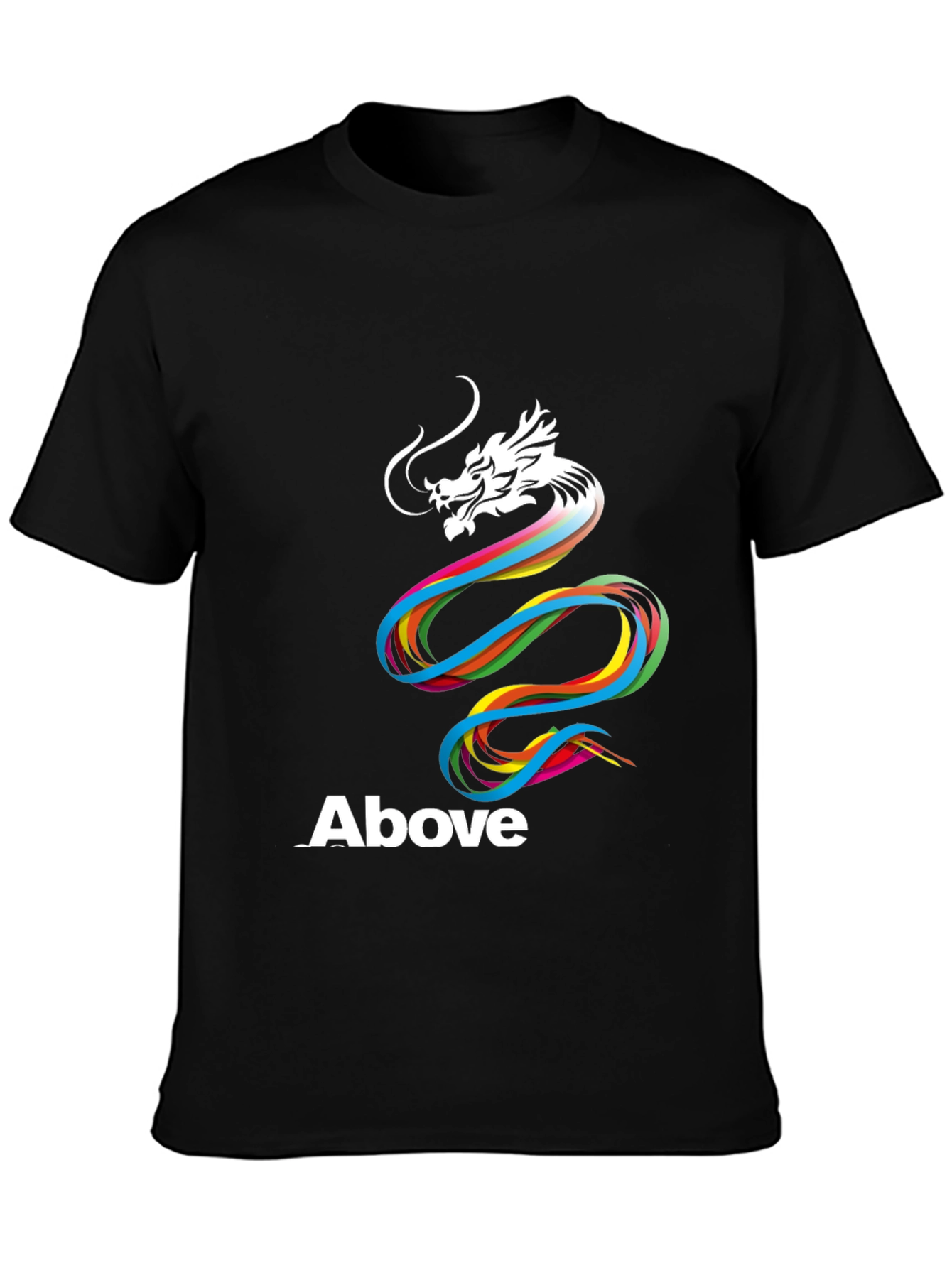Rainbow Dragon Above Graphic T-Shirt
