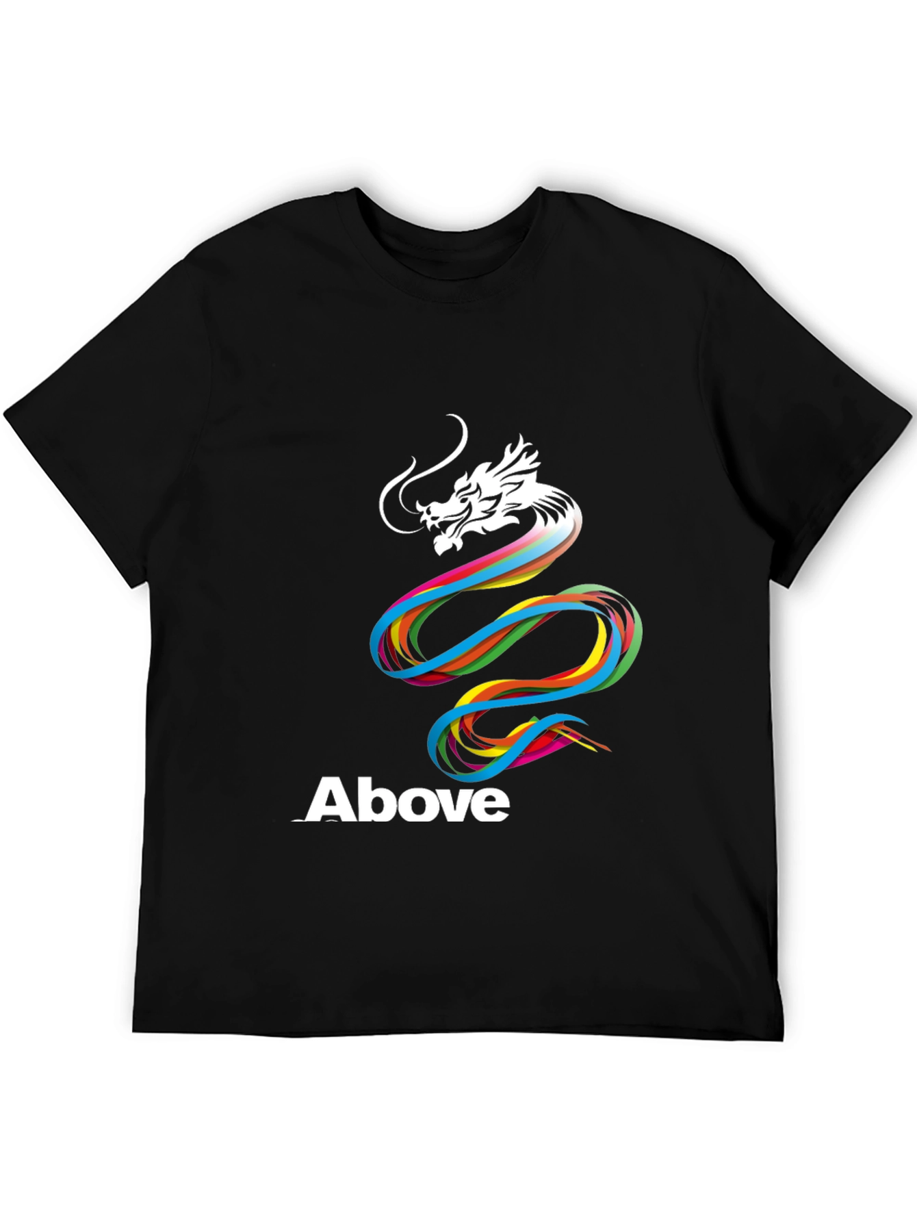 Rainbow Dragon Above Graphic T-Shirt