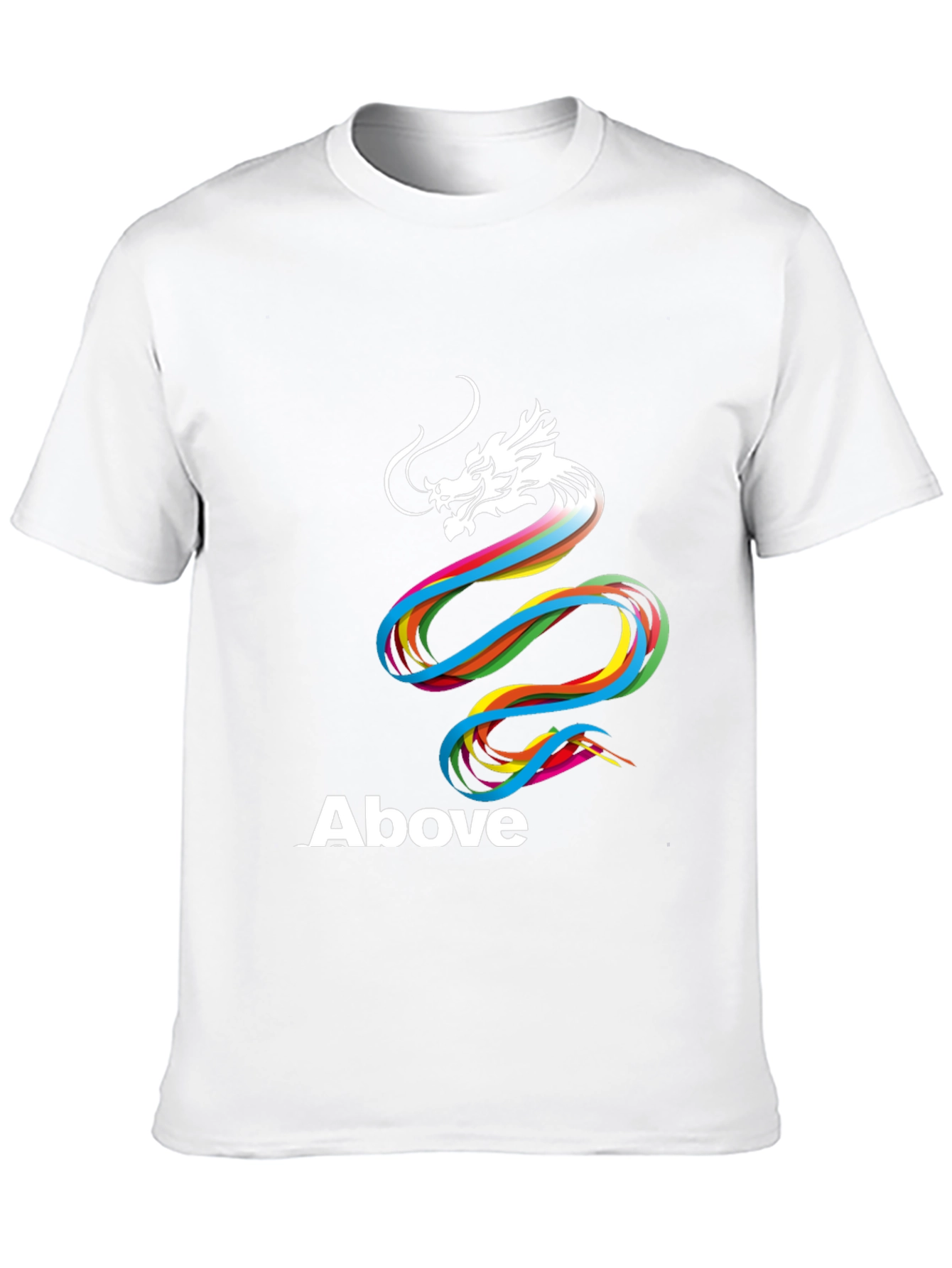 Rainbow Dragon Above Graphic T-Shirt