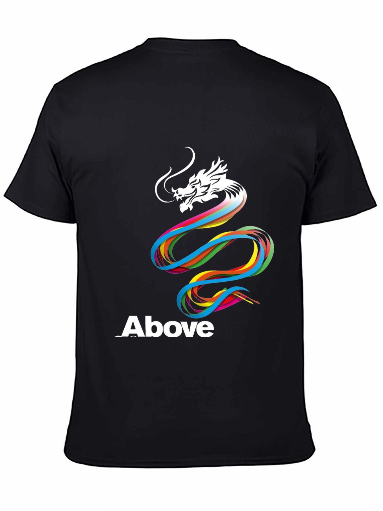 Rainbow Dragon Above Graphic T-Shirt