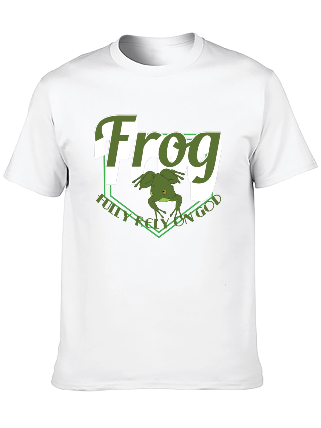 Frog Fully Rely On God Graphic T-Shirt