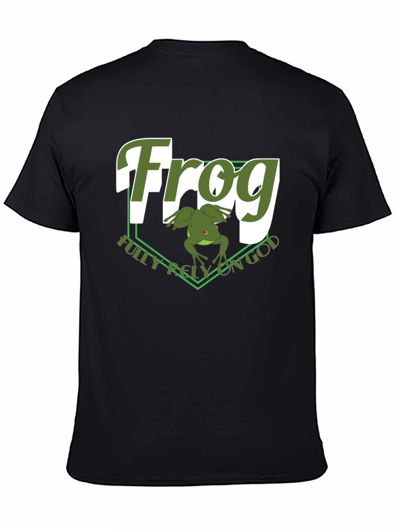 Frog Fully Rely On God Graphic T-Shirt