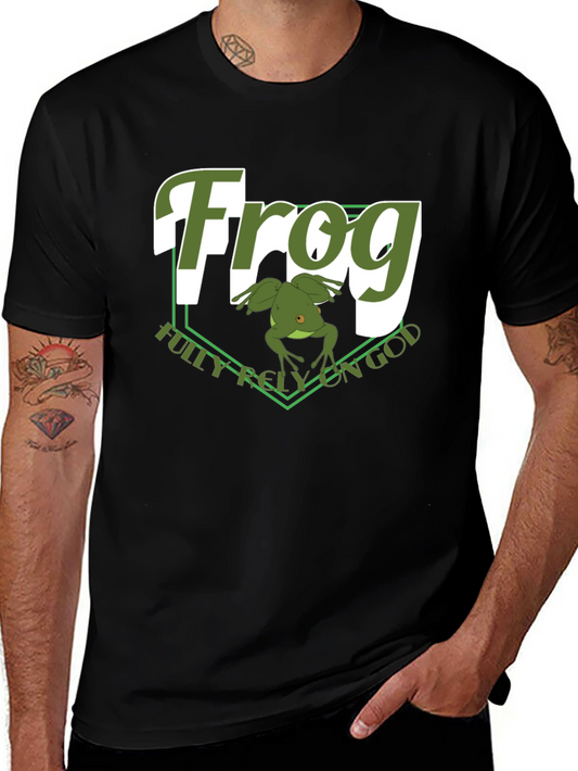 Frog Fully Rely On God Graphic T-Shirt