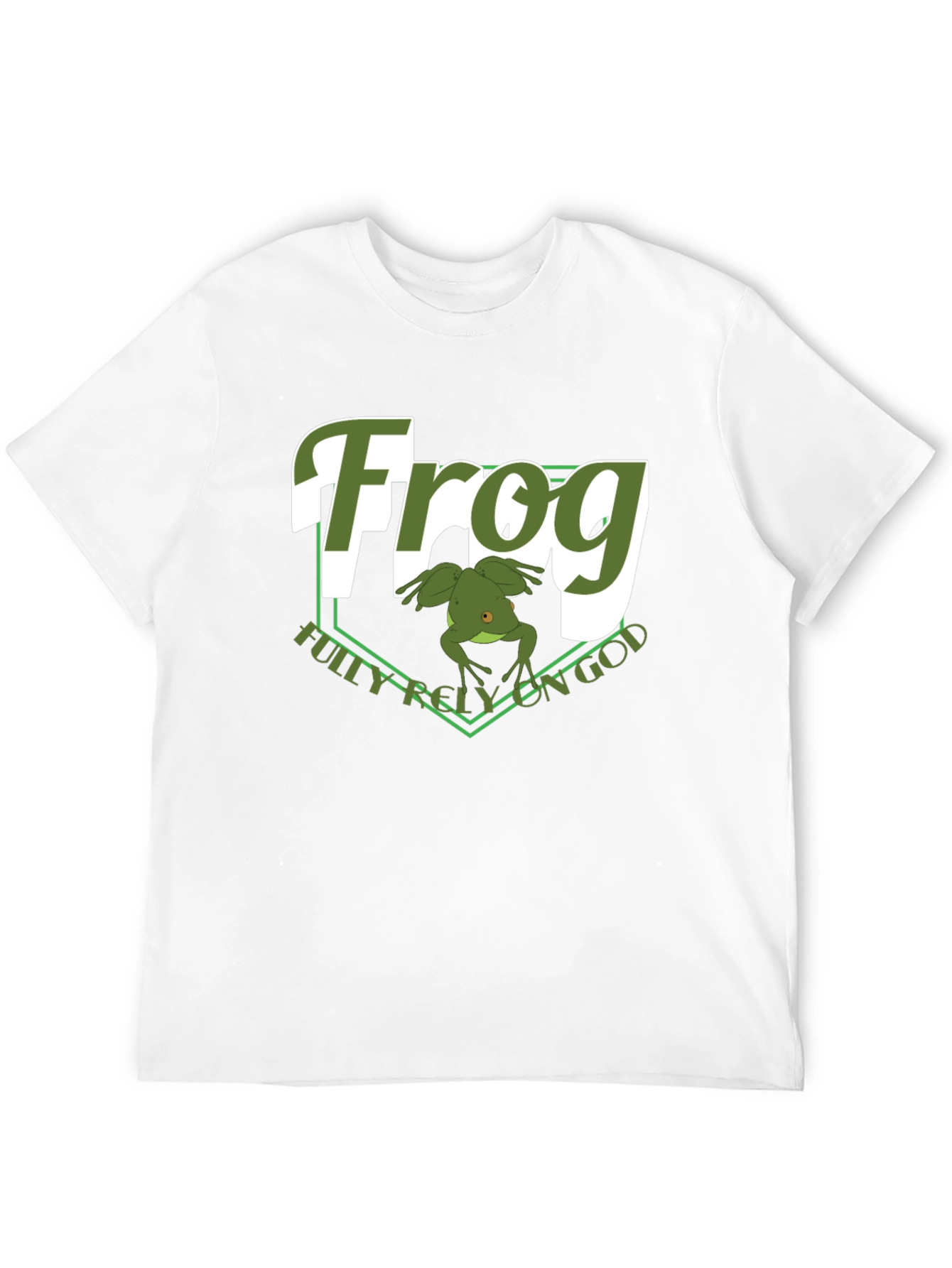 Frog Fully Rely On God Graphic T-Shirt