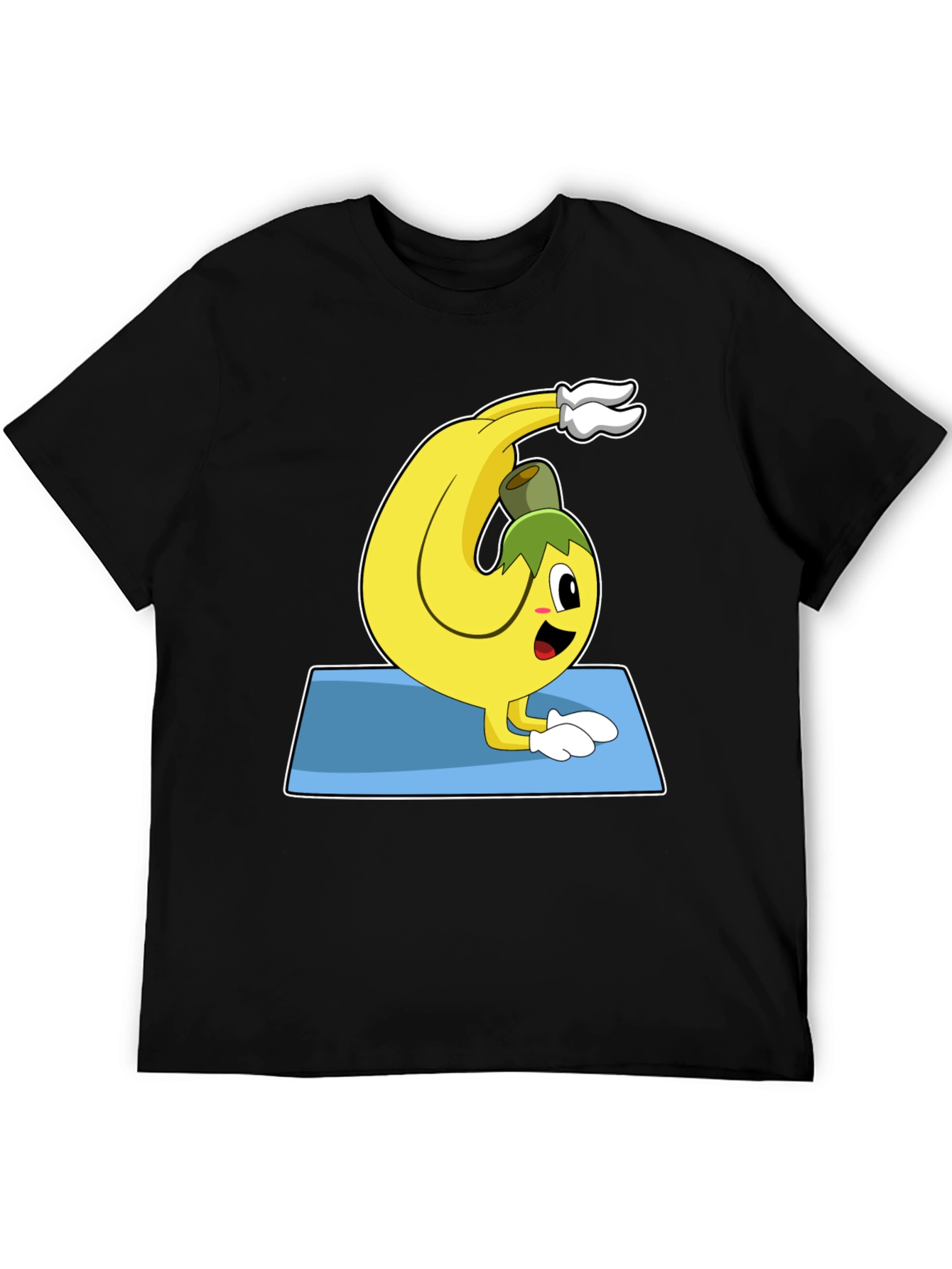 Yoga Banana T-Shirt - Black Graphic Tee
