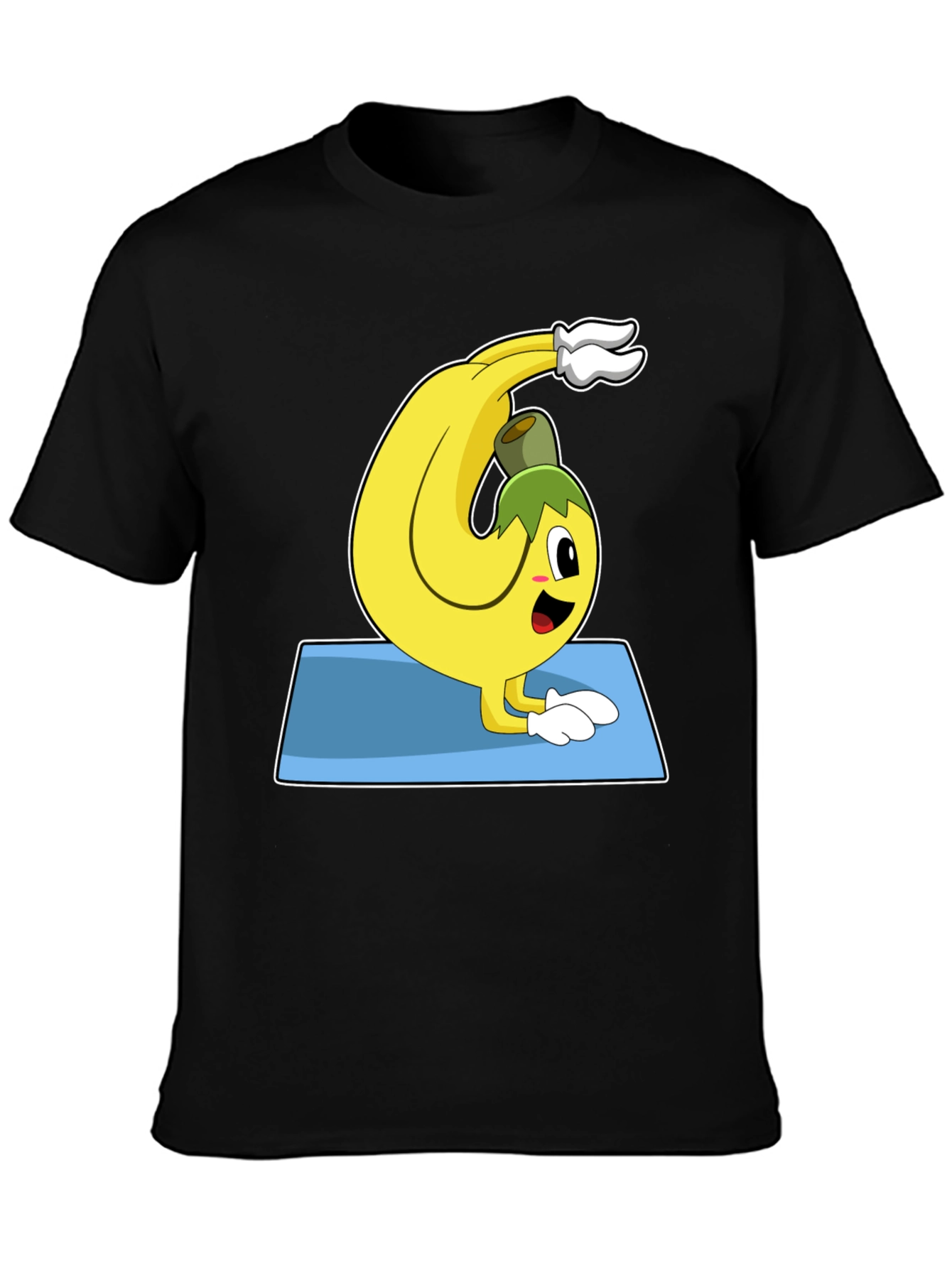 Yoga Banana T-Shirt - Black Graphic Tee