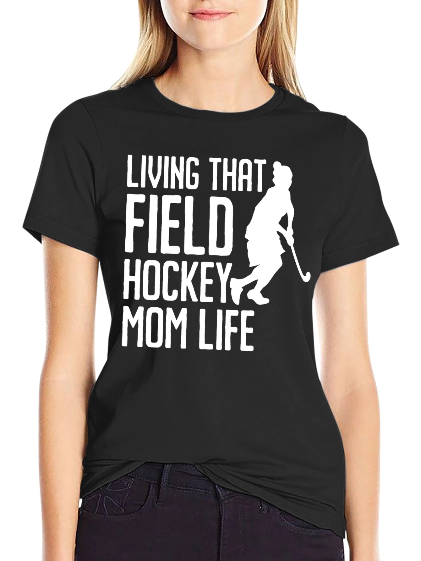 Field Hockey Mom Life T-Shirt - Black
