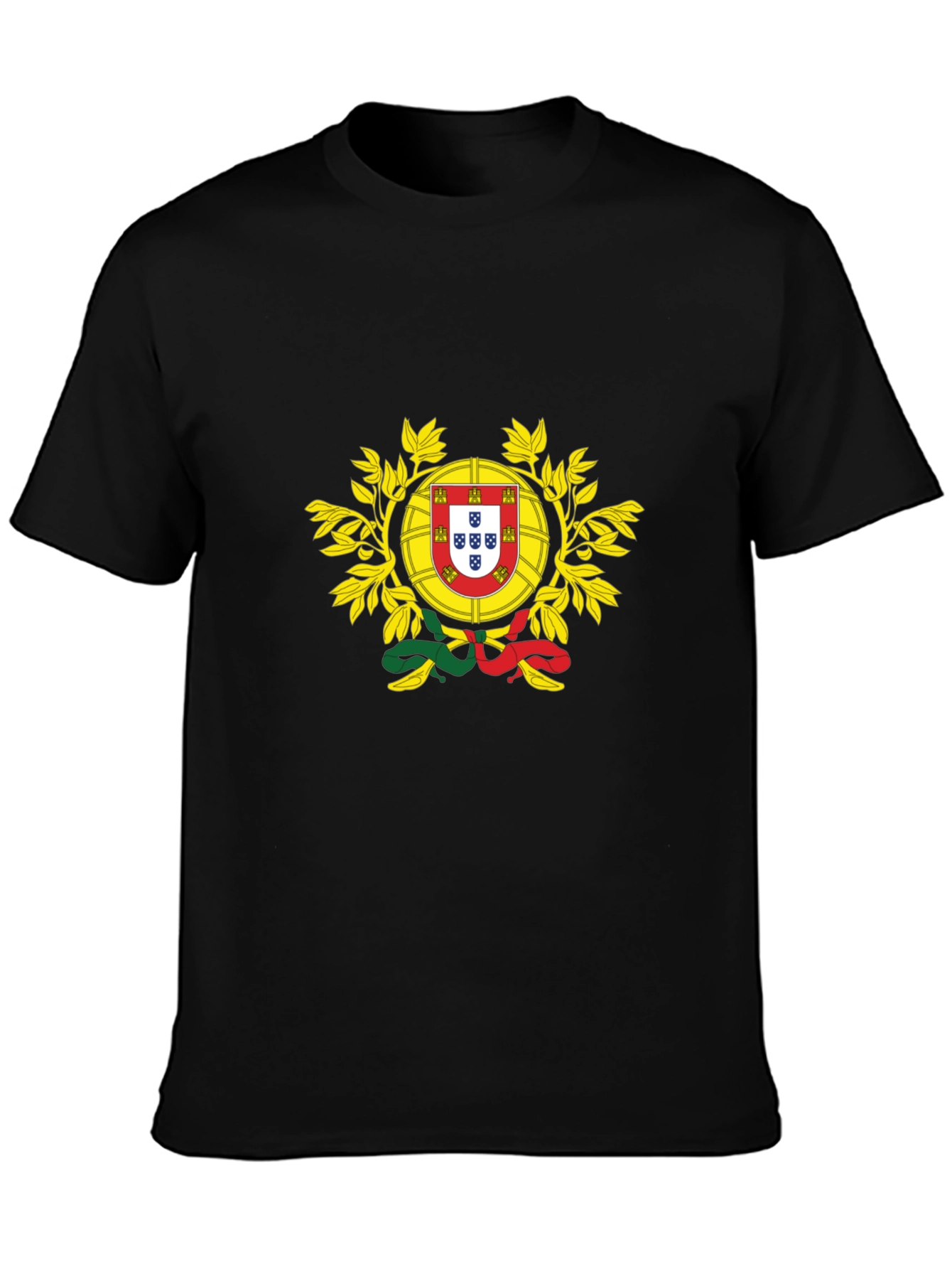 Portugal Flag Graphic Tee - Black