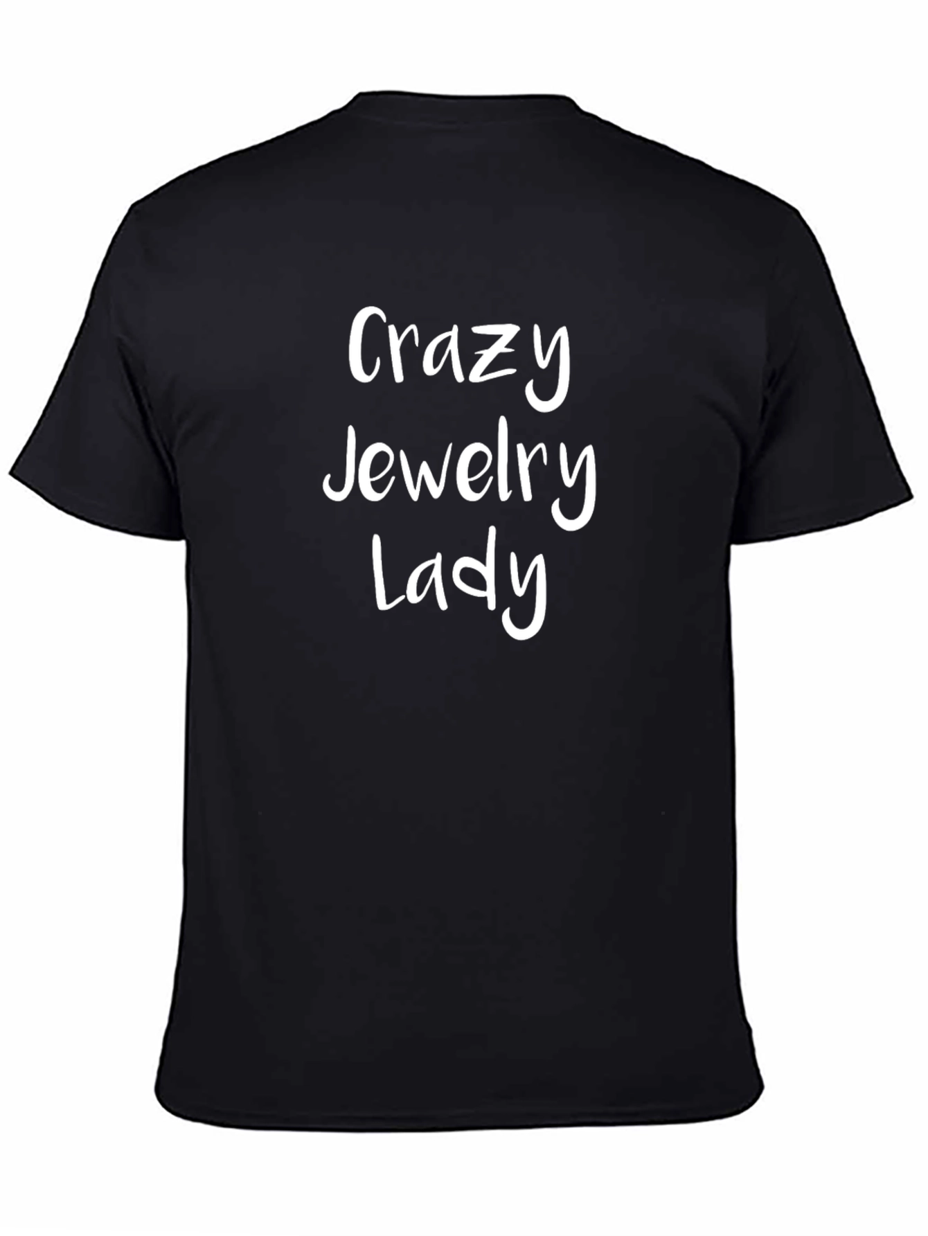 Crazy Jewelry Lady Black T-Shirt