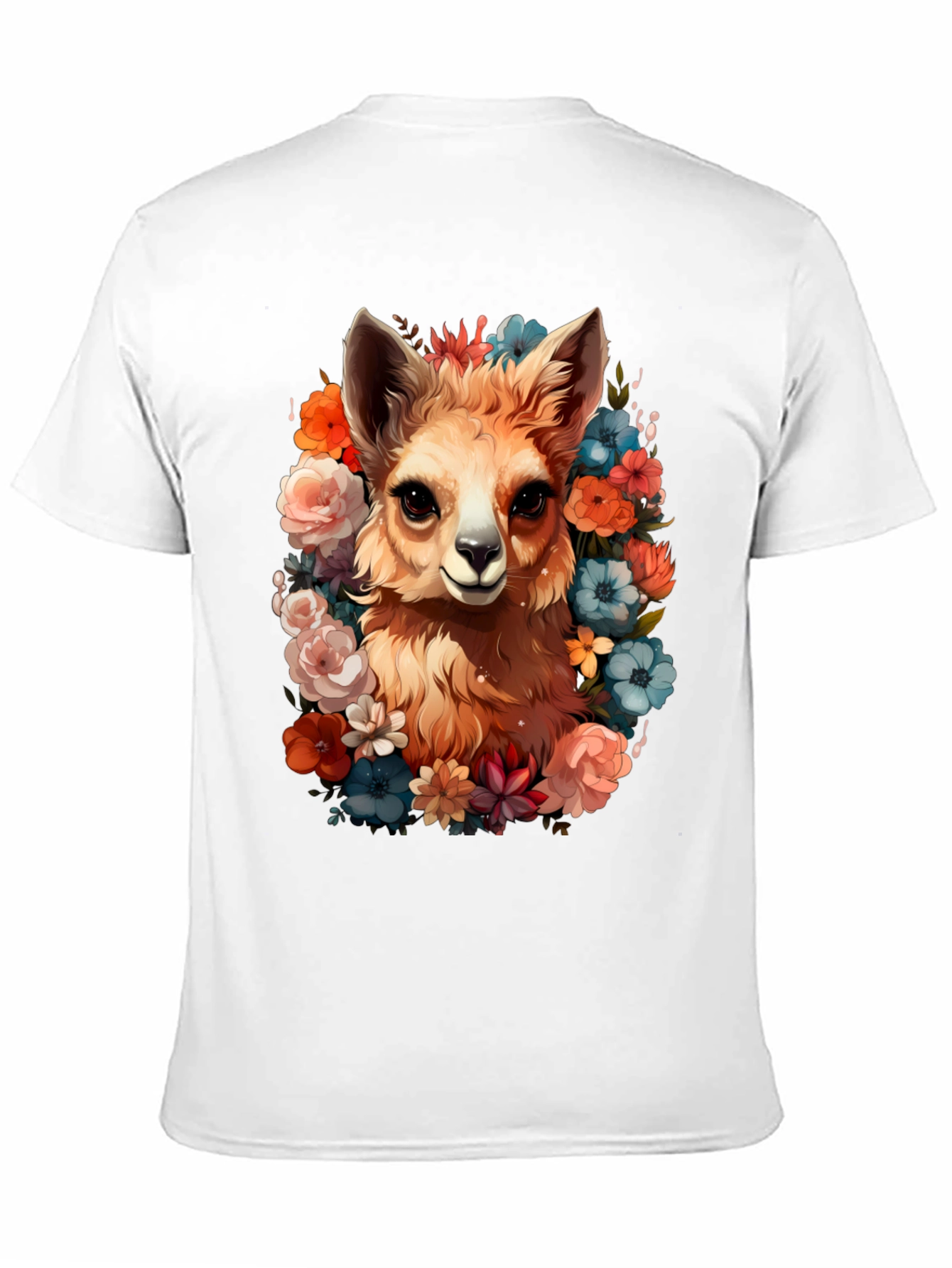 Floral Llama Graphic Tee - Stylish Comfort