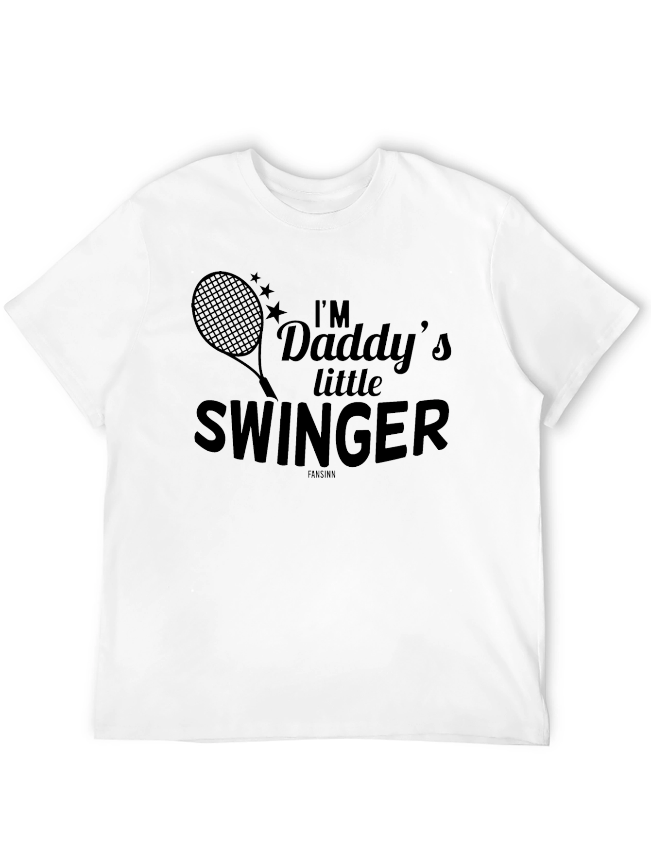 Im Daddys Little Swinger Black Graphic Tee
