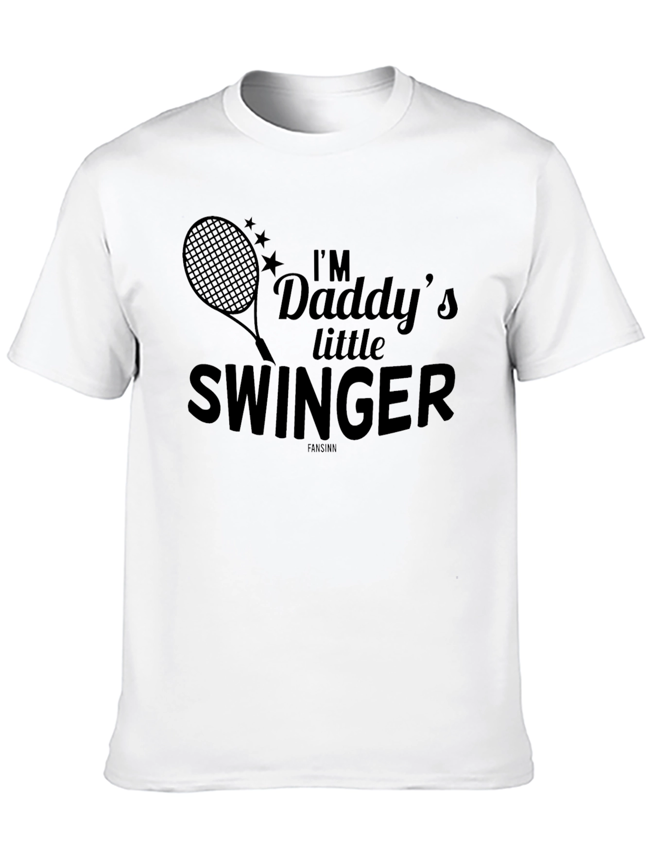 Im Daddys Little Swinger Black Graphic Tee