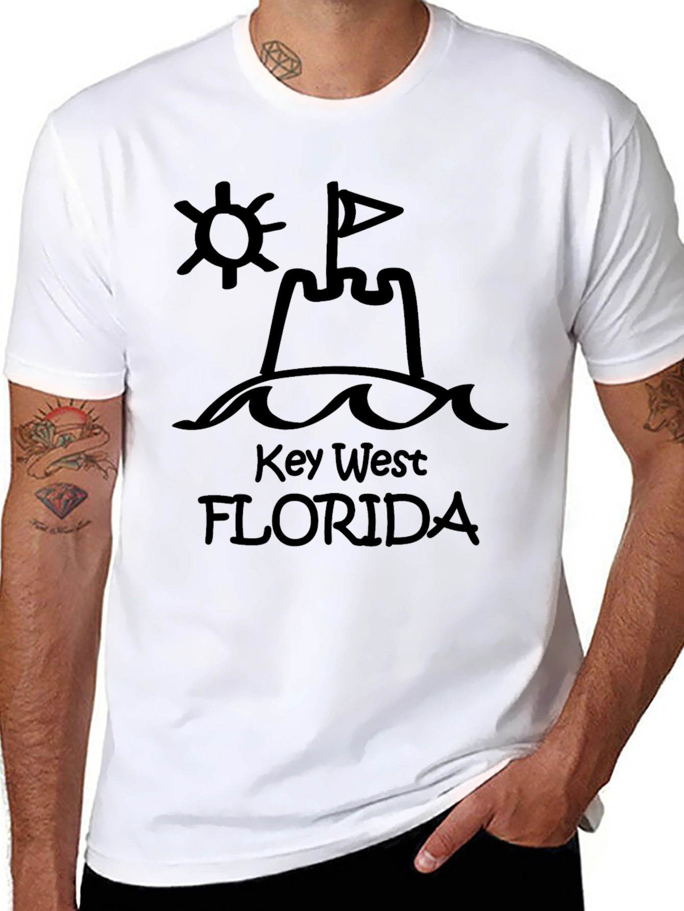 Key West Florida Black Graphic Tee