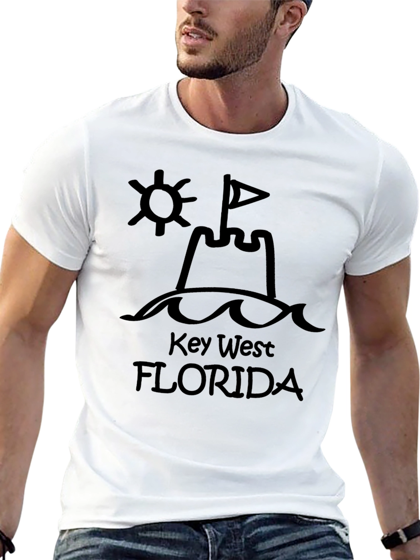 Key West Florida Black Graphic Tee