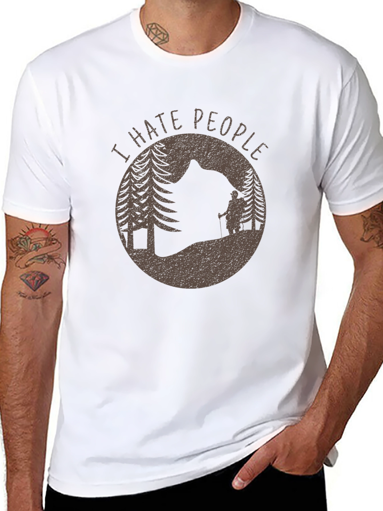 I Hate People Graphic T-Shirt - Outdoor Adventure