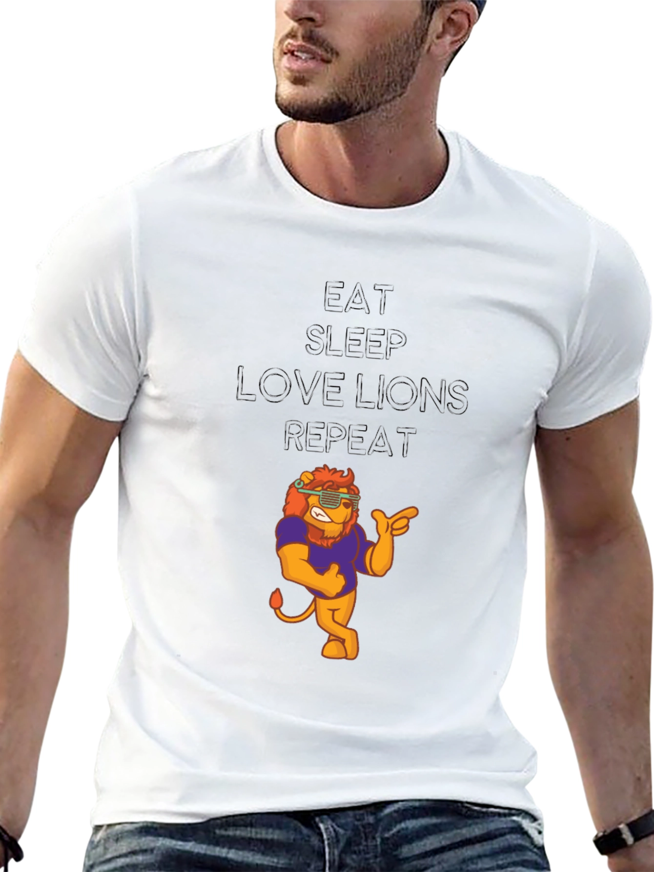 Eat Sleep Love Lions Repeat T-Shirt