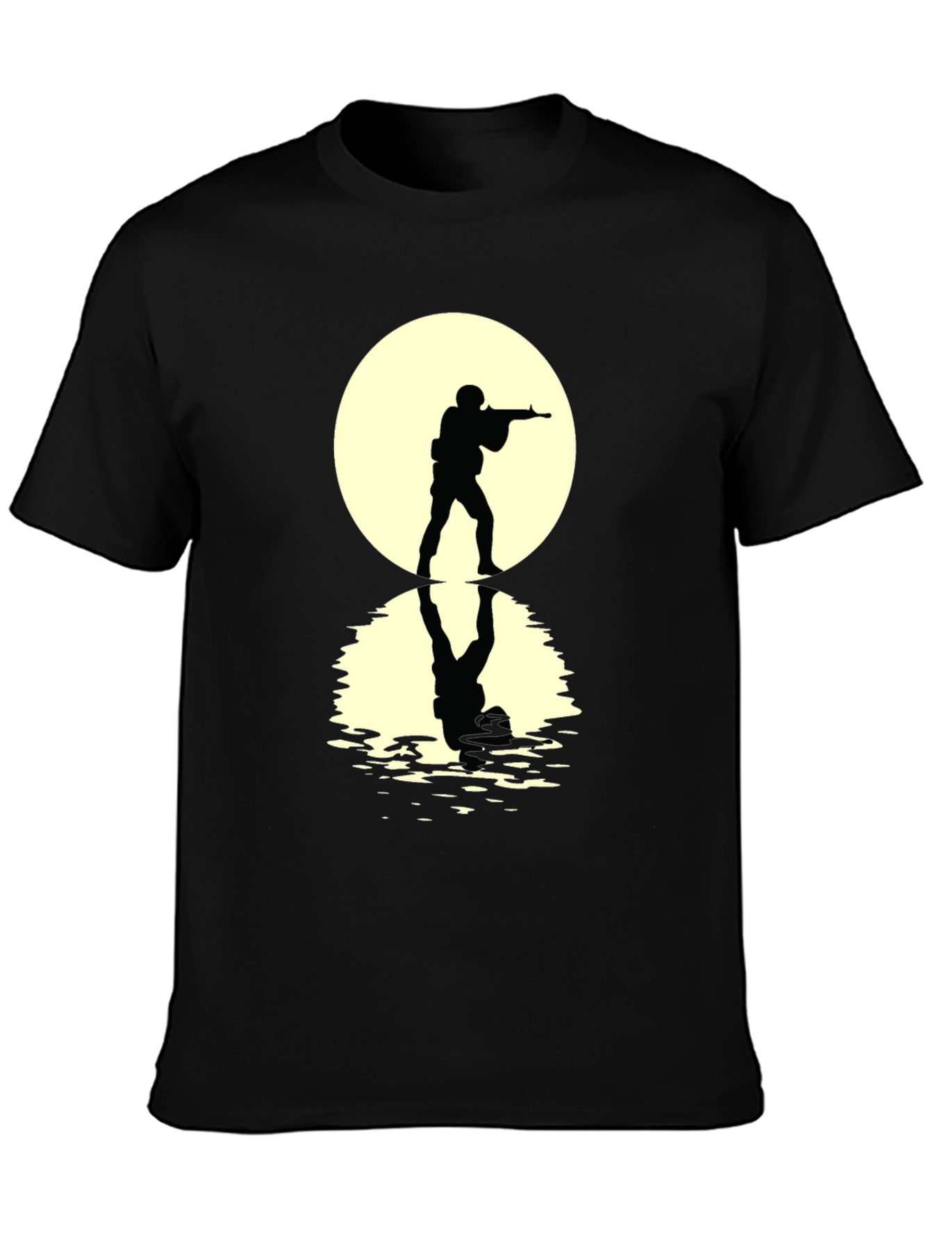 Soldier Silhouette Tee - Dramatic Graphic Print
