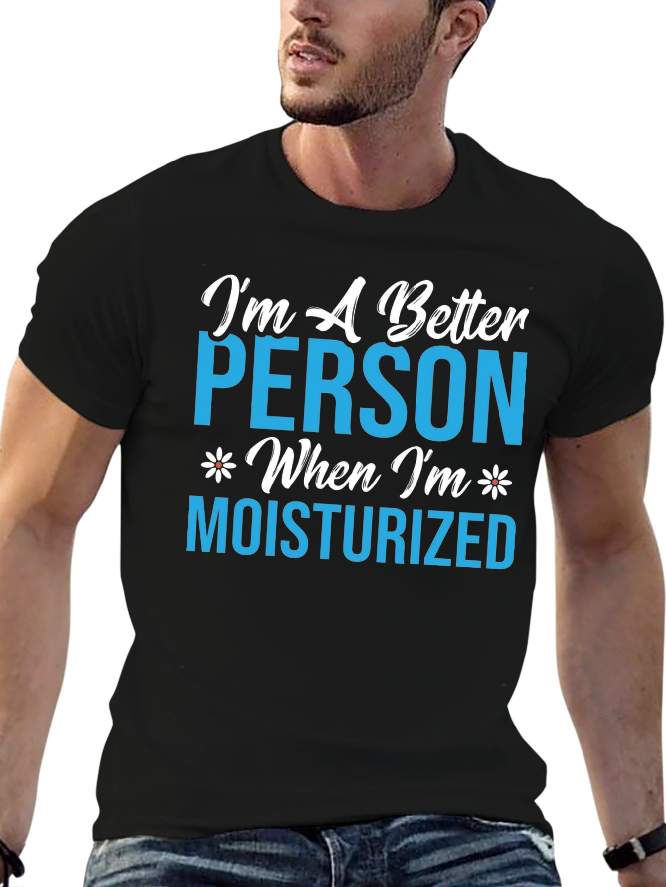 Moisturized Person Graphic T-Shirt - Black