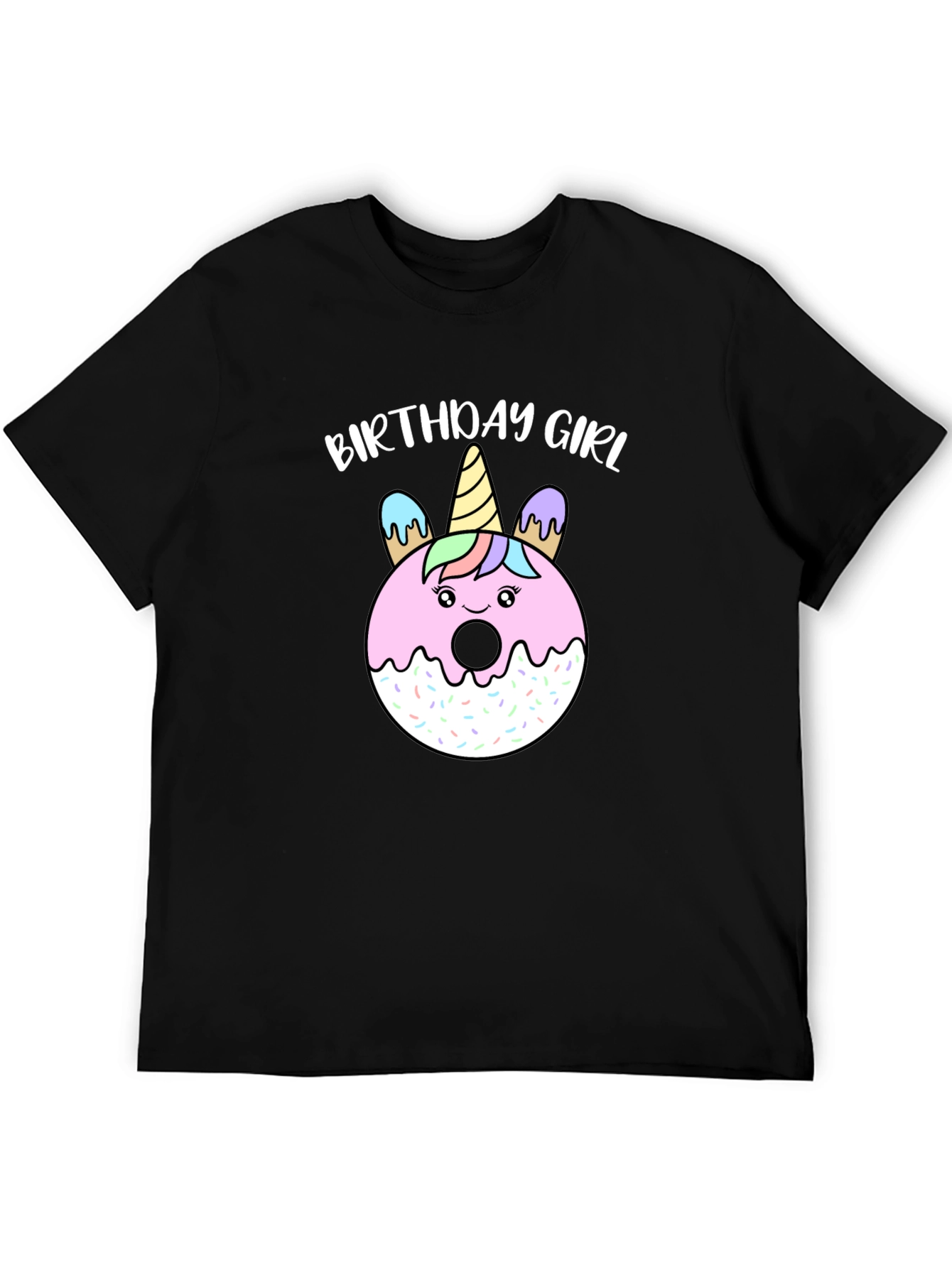 Birthday Girl Unicorn Donut T-Shirt