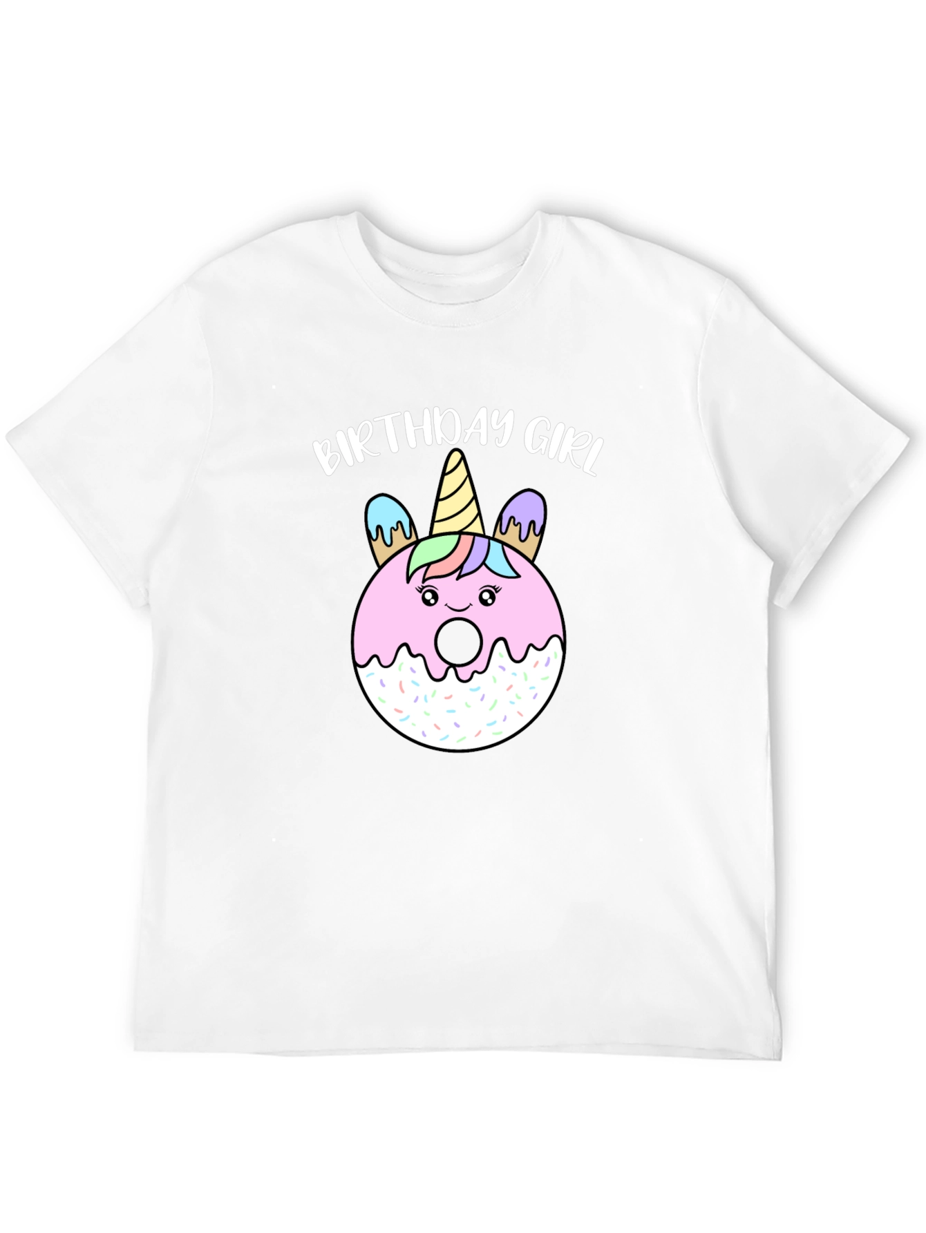 Birthday Girl Unicorn Donut T-Shirt