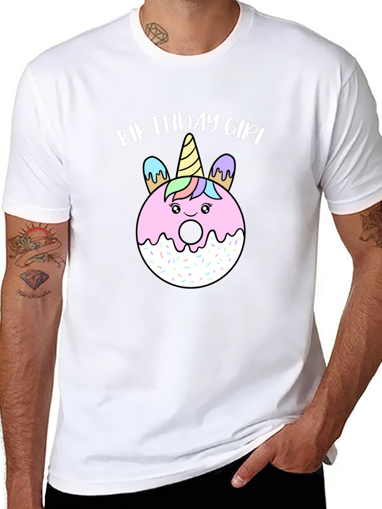 Birthday Girl Unicorn Donut T-Shirt