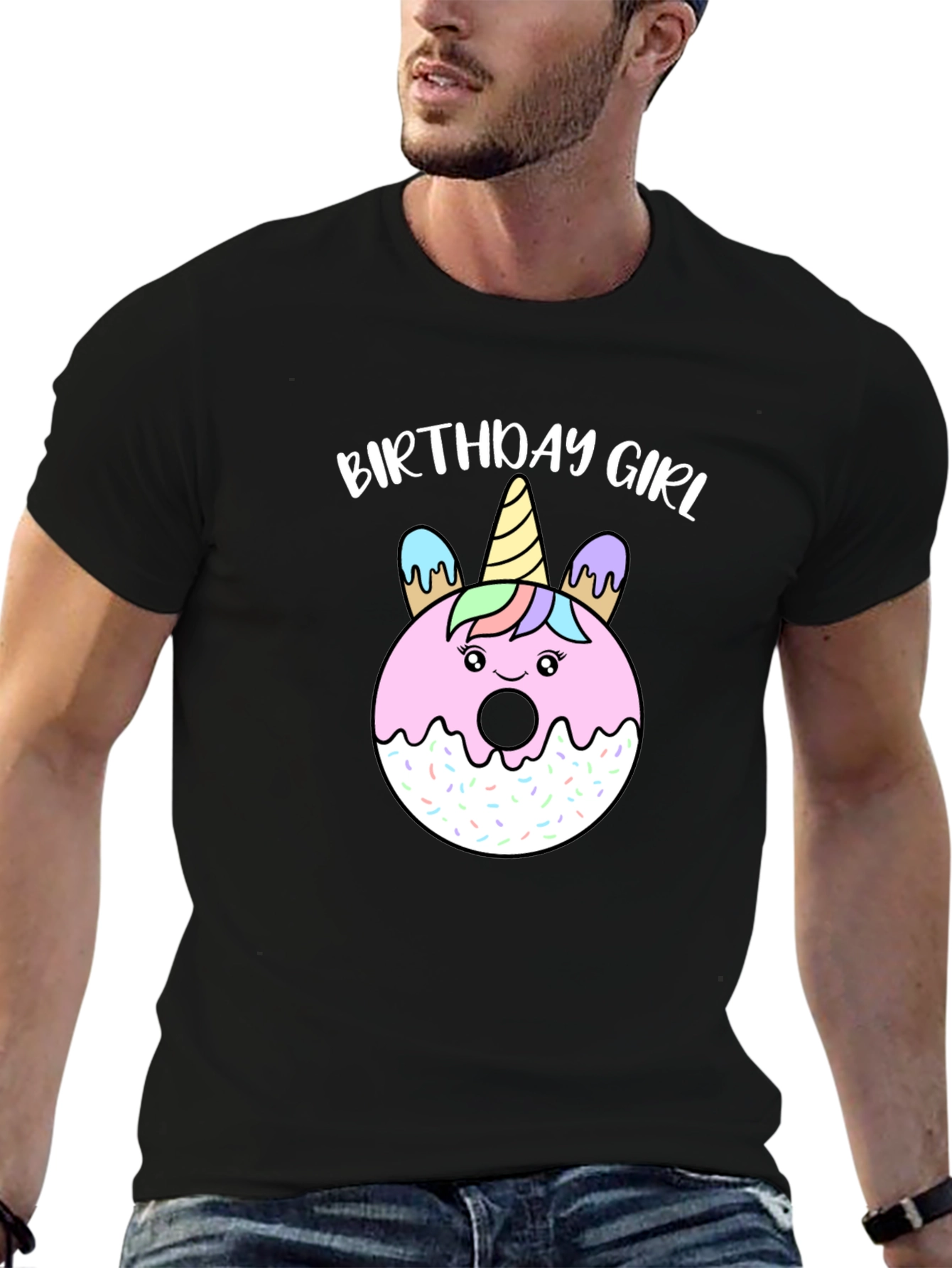 Birthday Girl Unicorn Donut T-Shirt