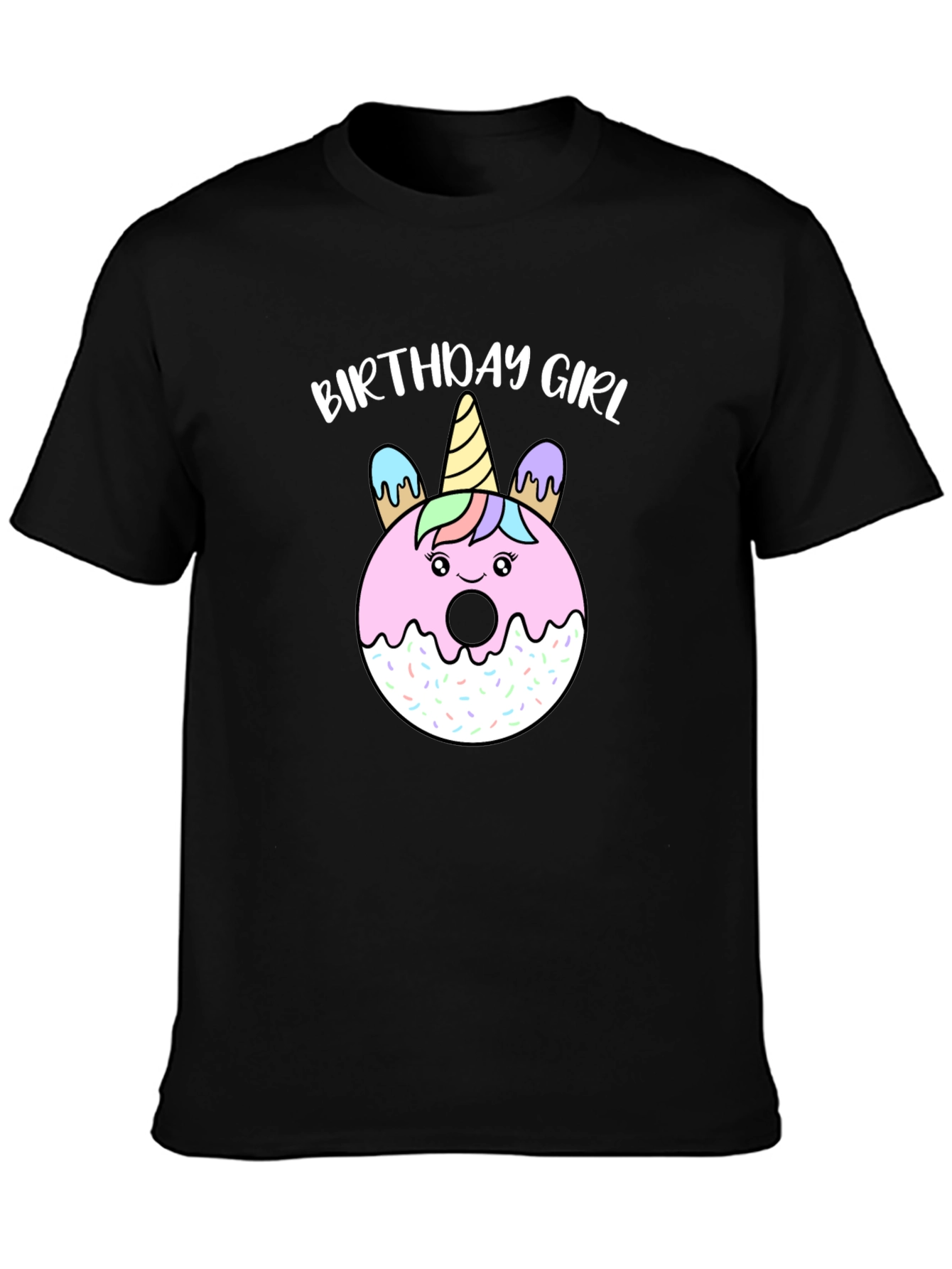 Birthday Girl Unicorn Donut T-Shirt