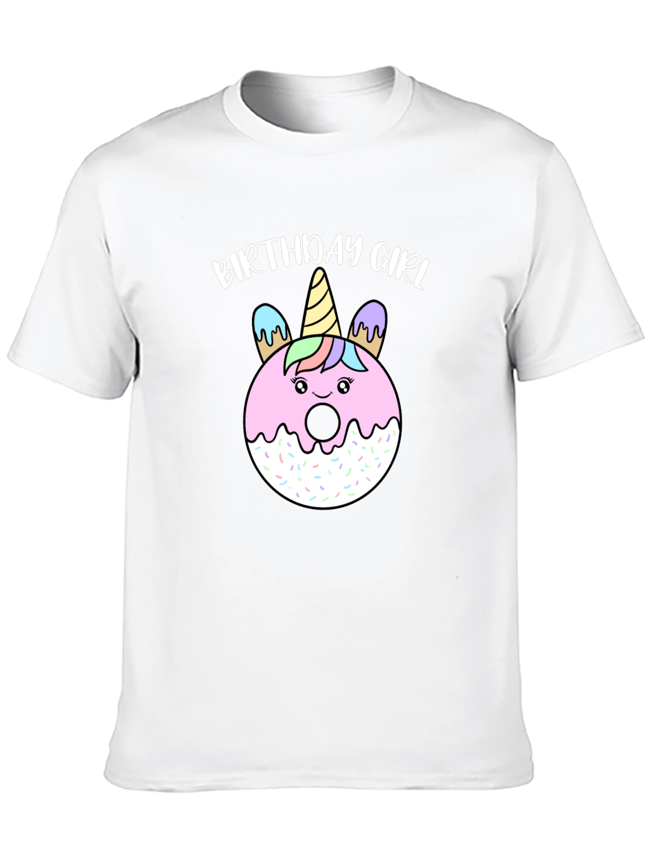 Birthday Girl Unicorn Donut T-Shirt