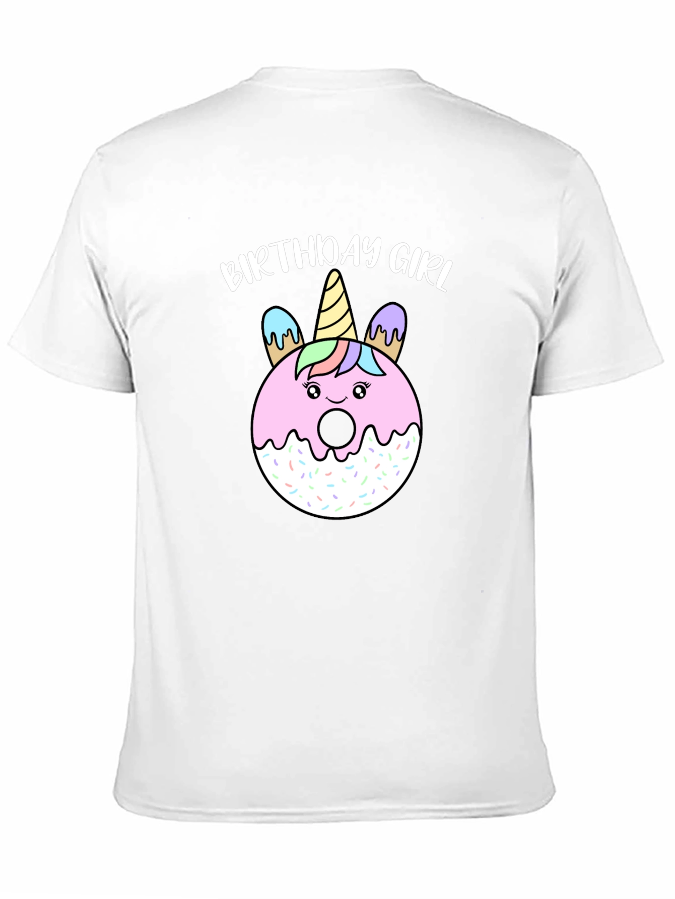Birthday Girl Unicorn Donut T-Shirt