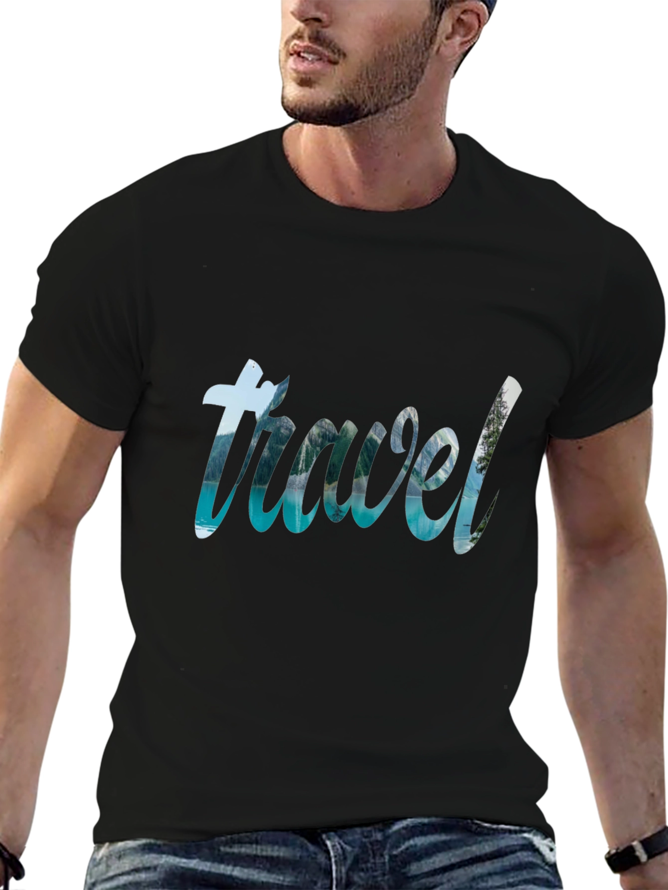 Travel Graphic Black T-Shirt