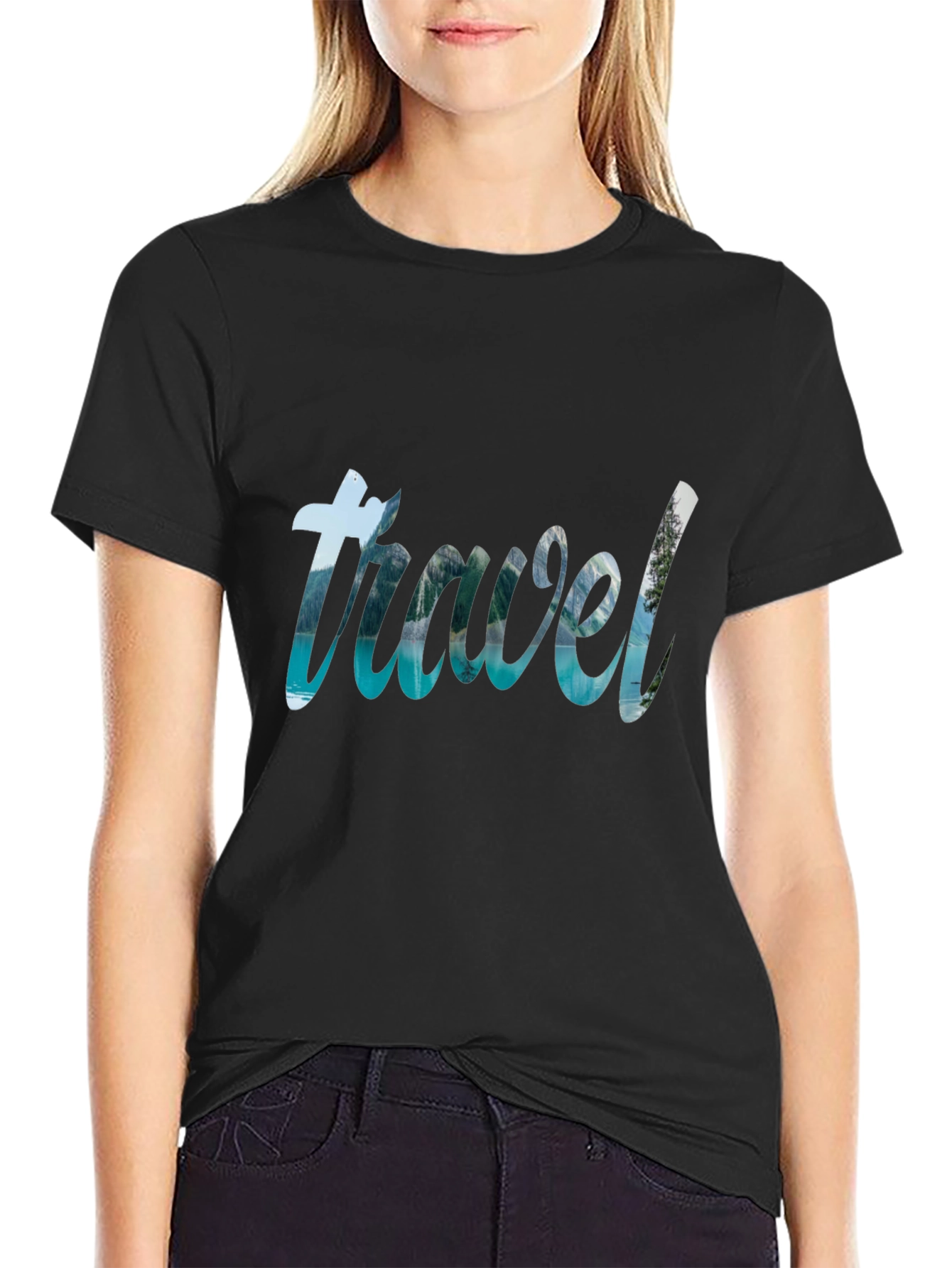 Travel Graphic Black T-Shirt