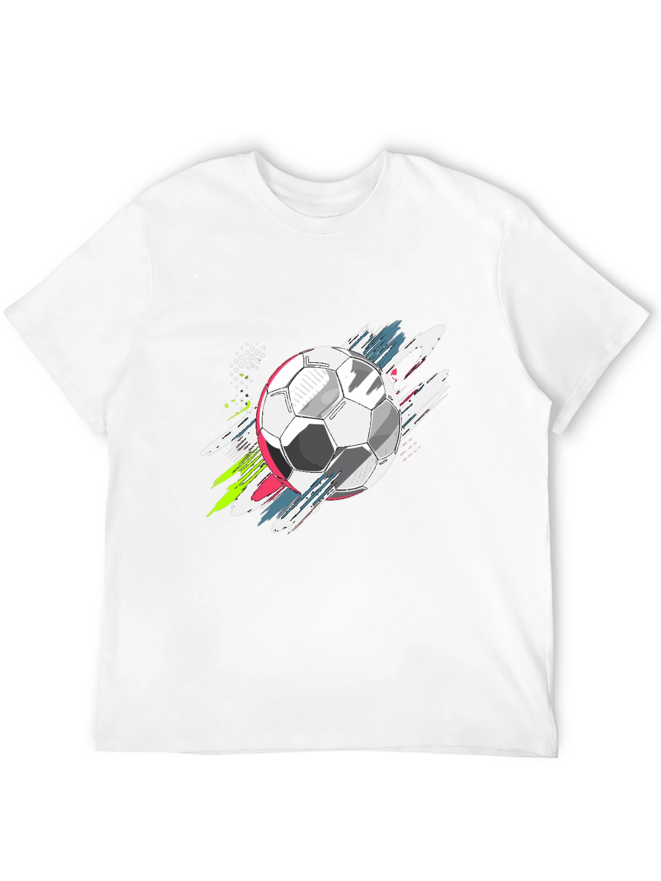 Soccer Ball Graphic Tee - Stylish Mens T-Shirt