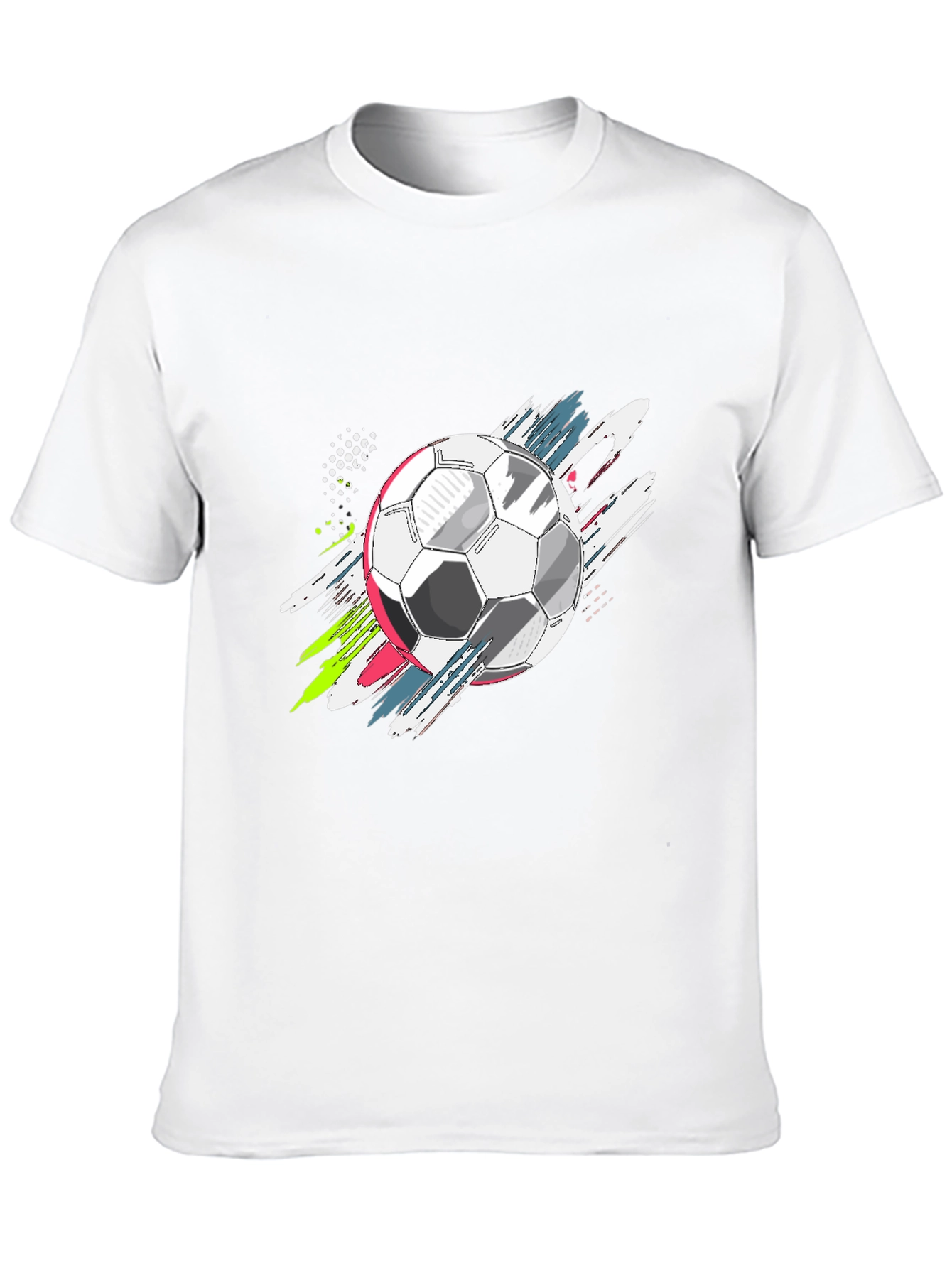 Soccer Ball Graphic Tee - Stylish Mens T-Shirt