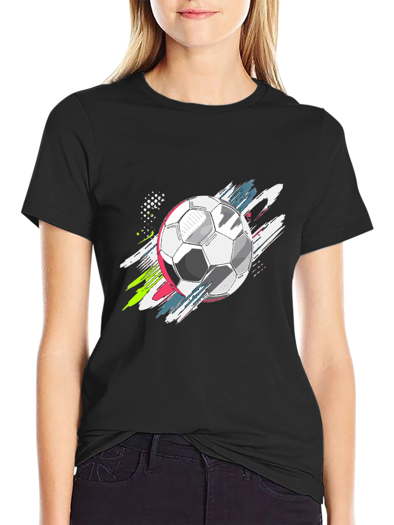 Soccer Ball Graphic Tee - Stylish Mens T-Shirt