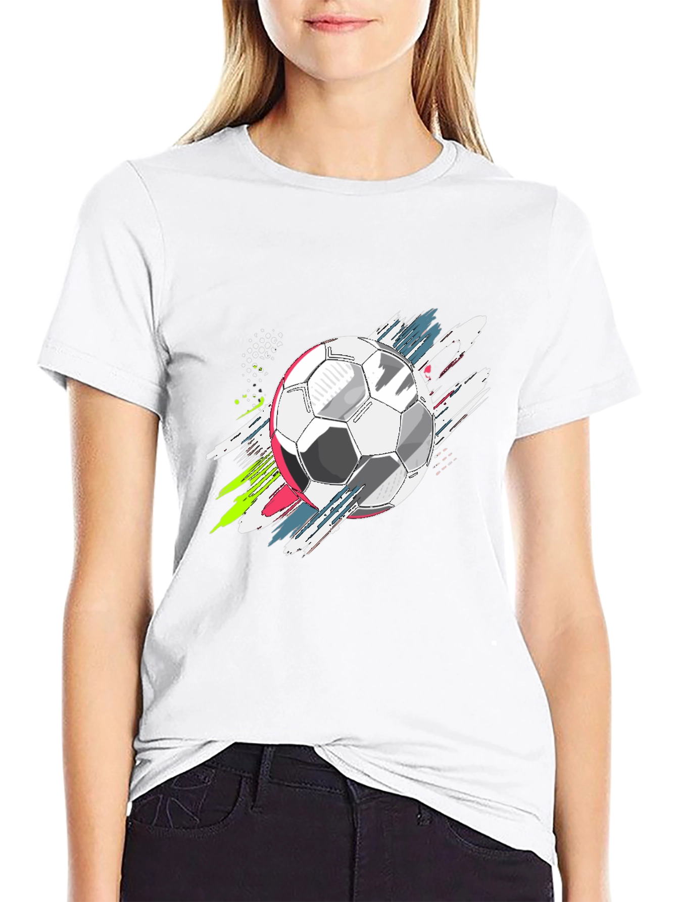 Soccer Ball Graphic Tee - Stylish Mens T-Shirt
