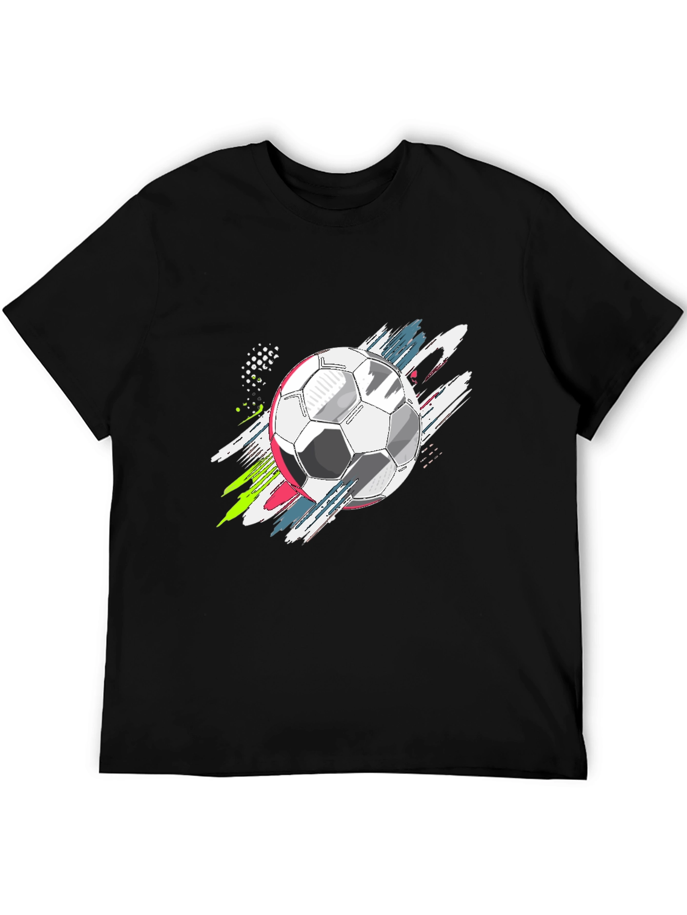 Soccer Ball Graphic Tee - Stylish Mens T-Shirt