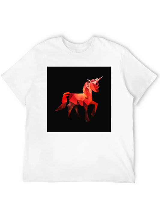 Geometric Unicorn Graphic Tee - Modern Style