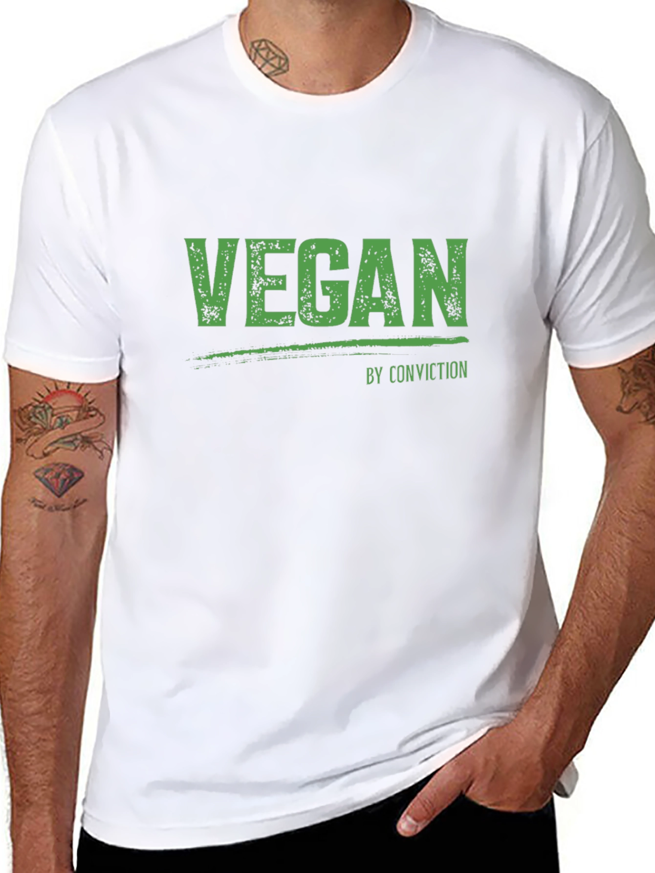 Vegan By Conviction T-Shirt - Stylish Vegan Apparel