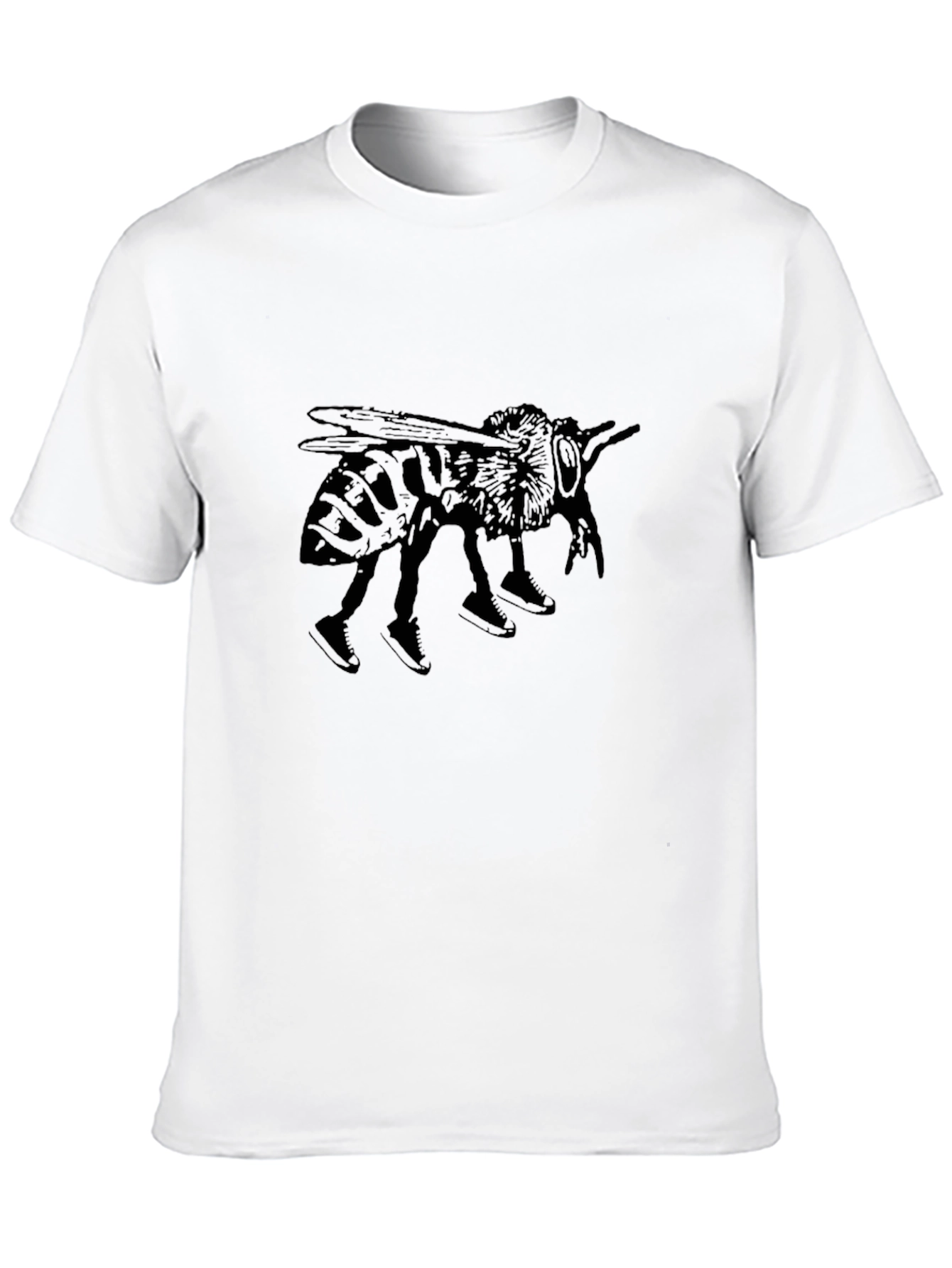 Mens Black Bee Graphic T-Shirt