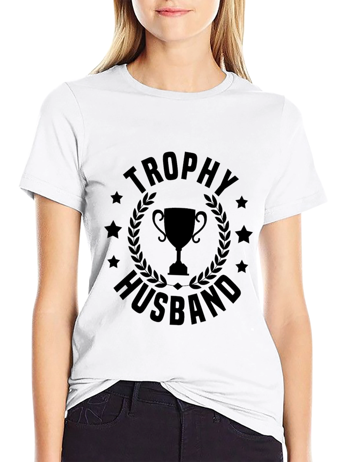 Trophy Husband Graphic Tee - Black Cotton T-Shirt