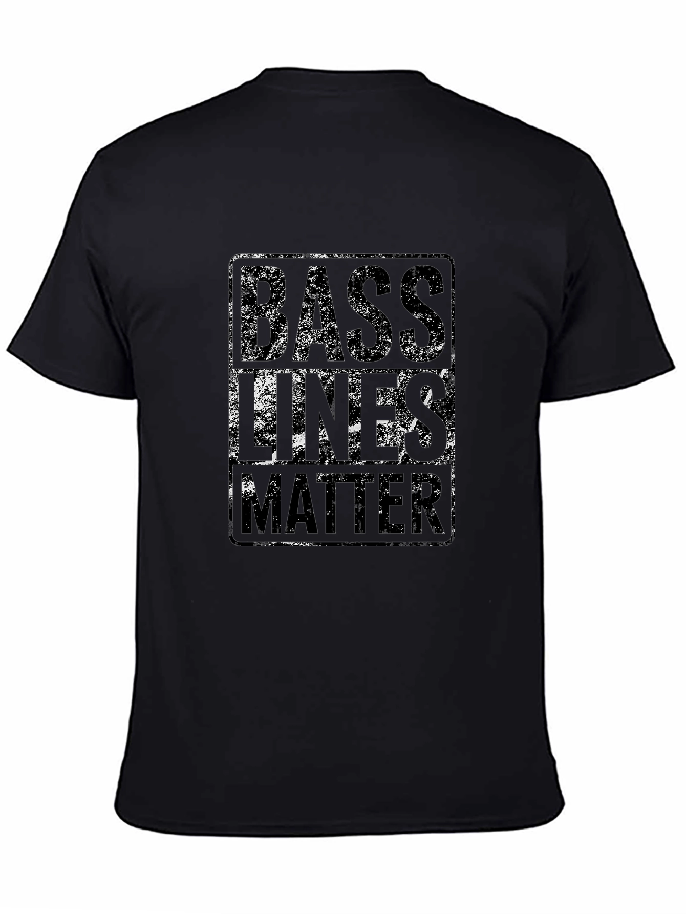 Bass Lines Matter Black Graphic Tee Shirt