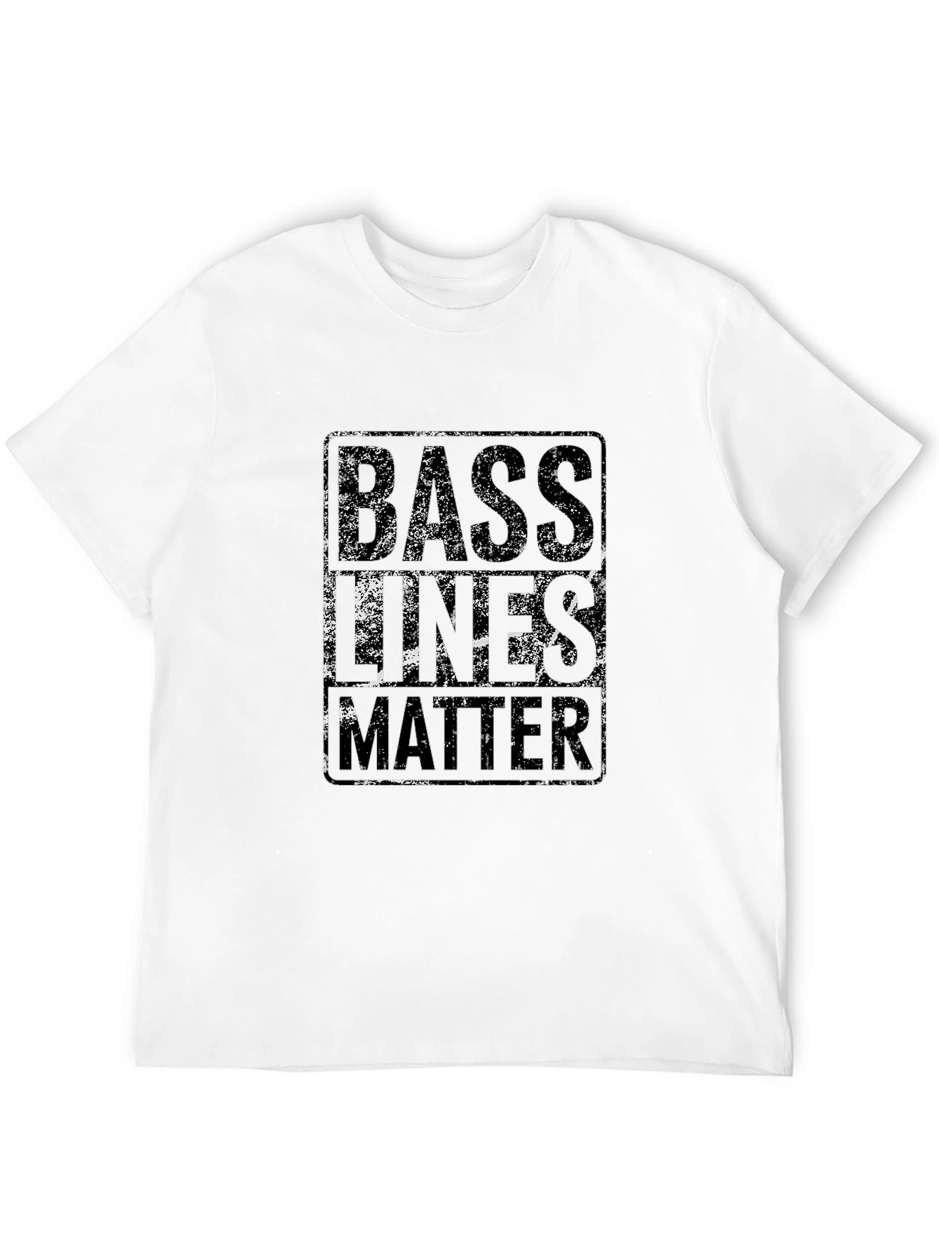 Bass Lines Matter Black Graphic Tee Shirt