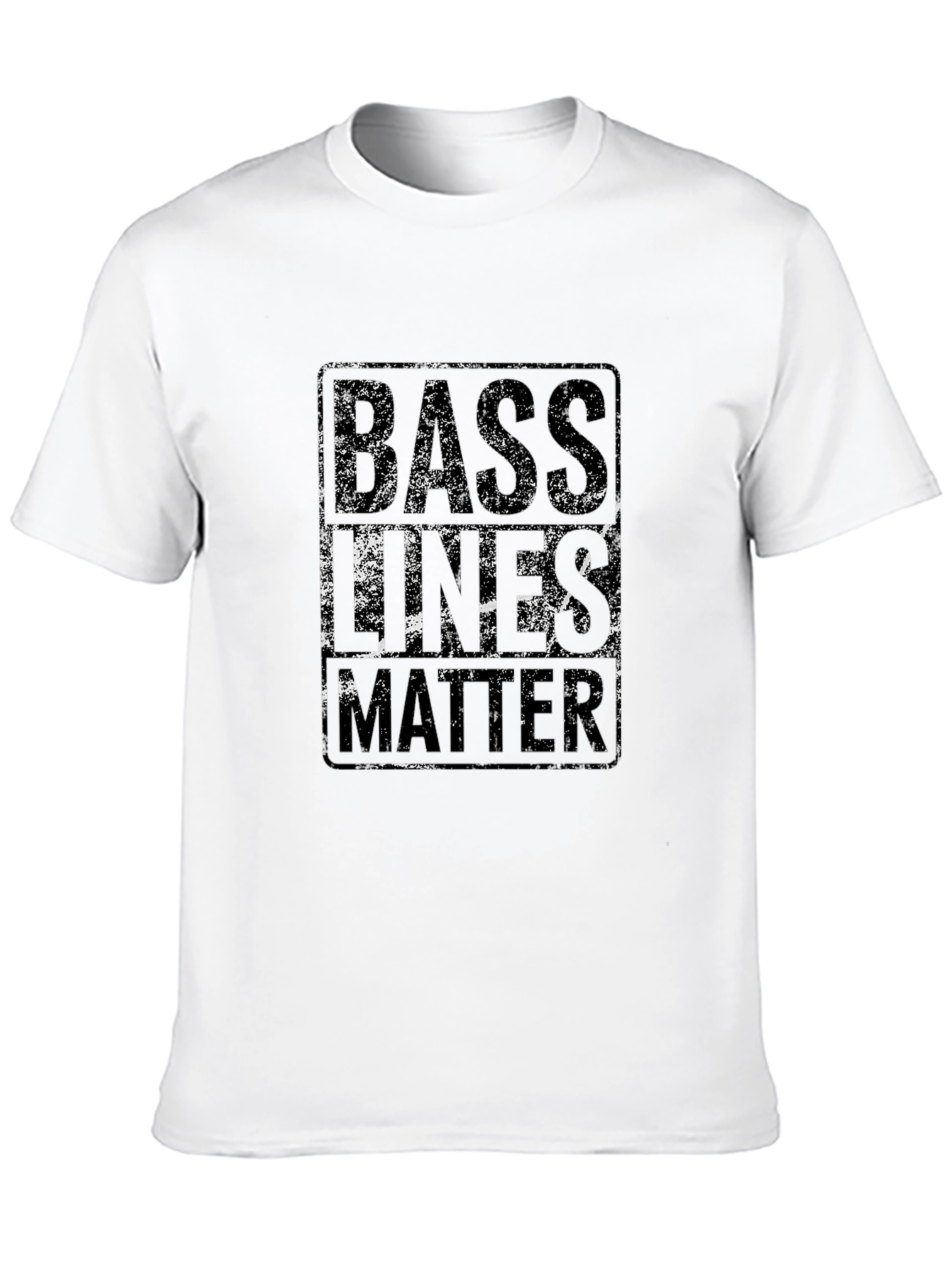 Bass Lines Matter Black Graphic Tee Shirt